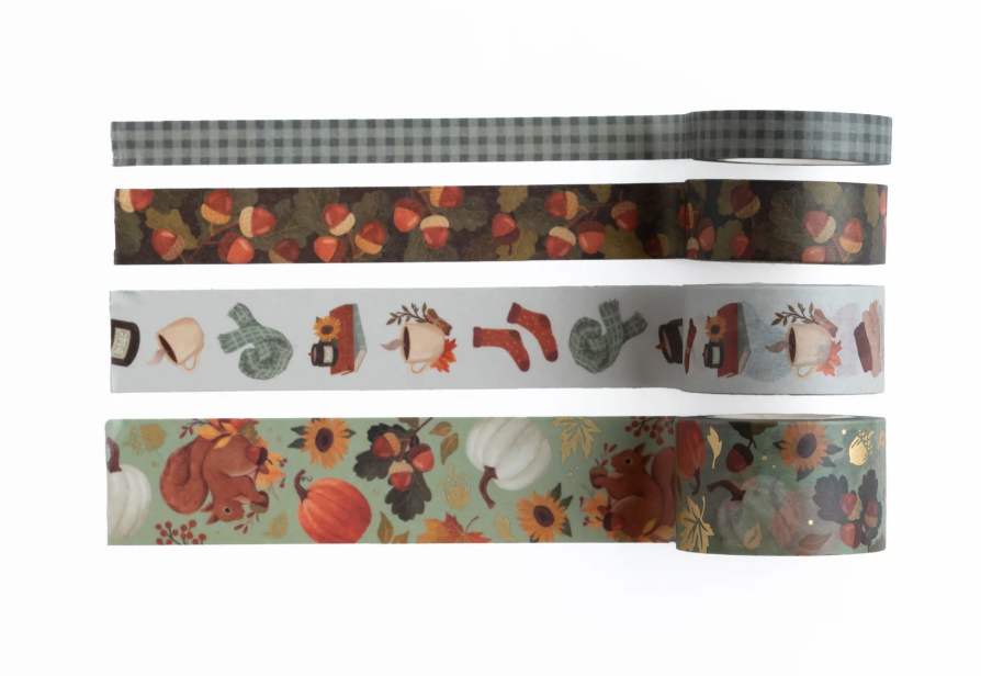 Acorns Fall Washi Tape Set | Archer & Olive