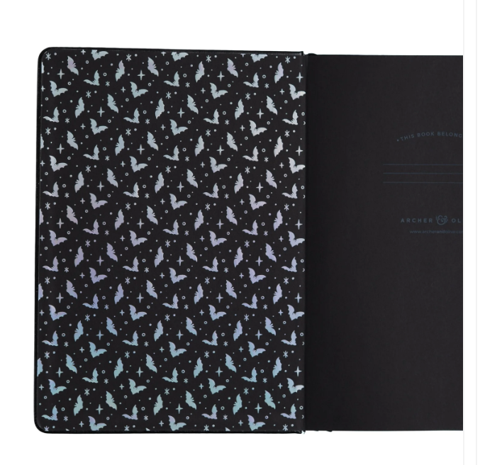 Cute Bat Dot Grid Notebook Archer & Olive Halloween 2025 Collection