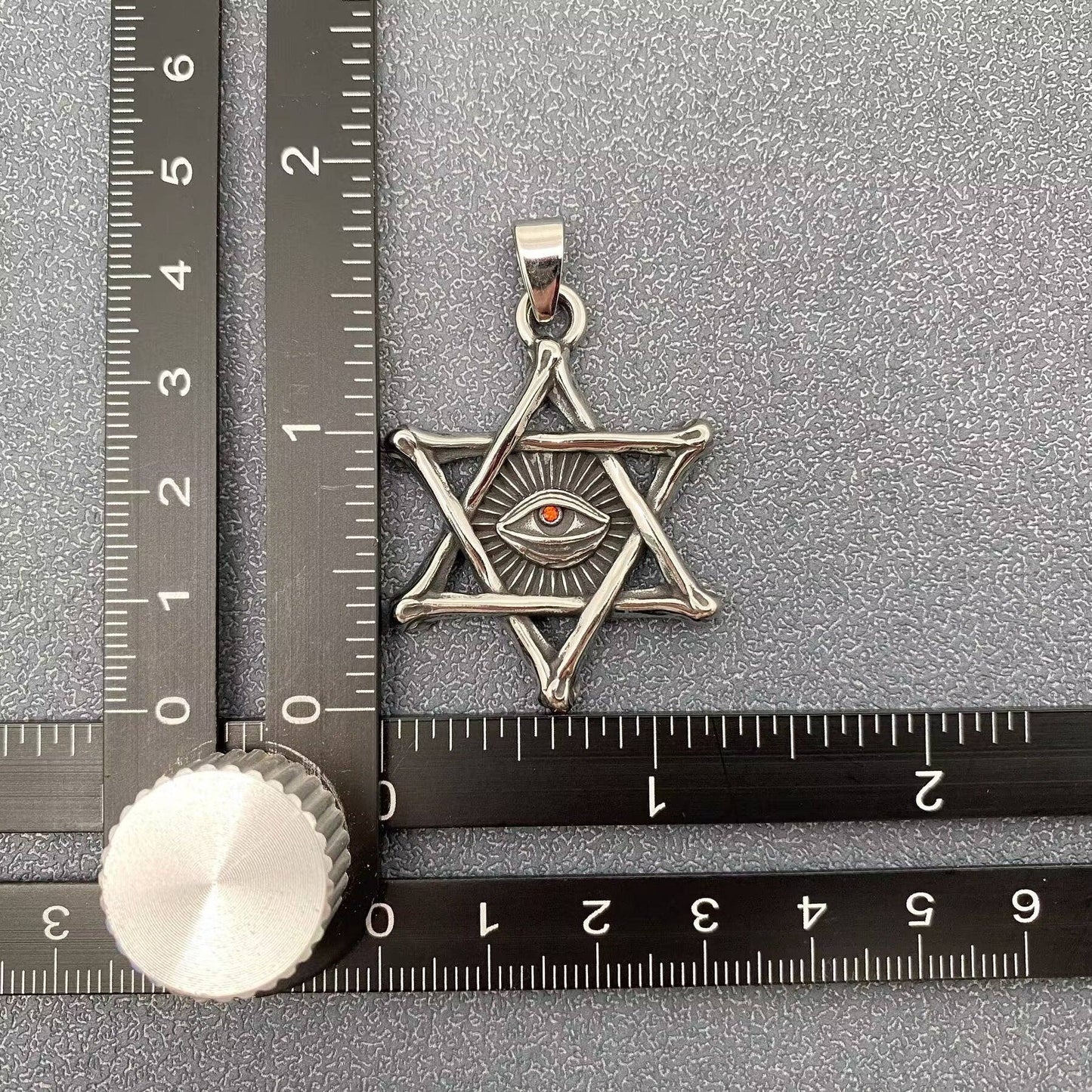 Evil Eye Hexagram Stainless Steel Charm Pendant - MJ/MNP