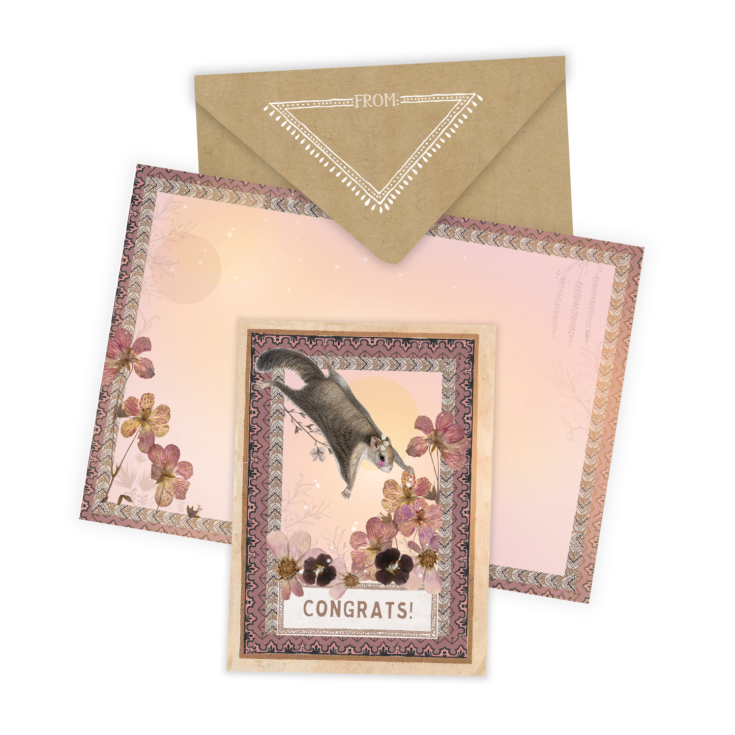 Squirrel Congrats - Mini Greeting Card