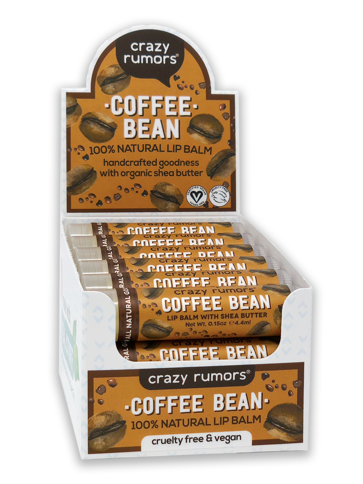 Coffee Bean Lip Balm All Natural, Vegan