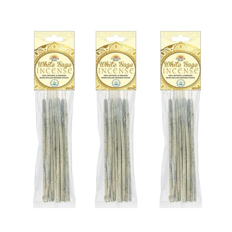 White Sage Artisan Resin Rolled Incense Sticks