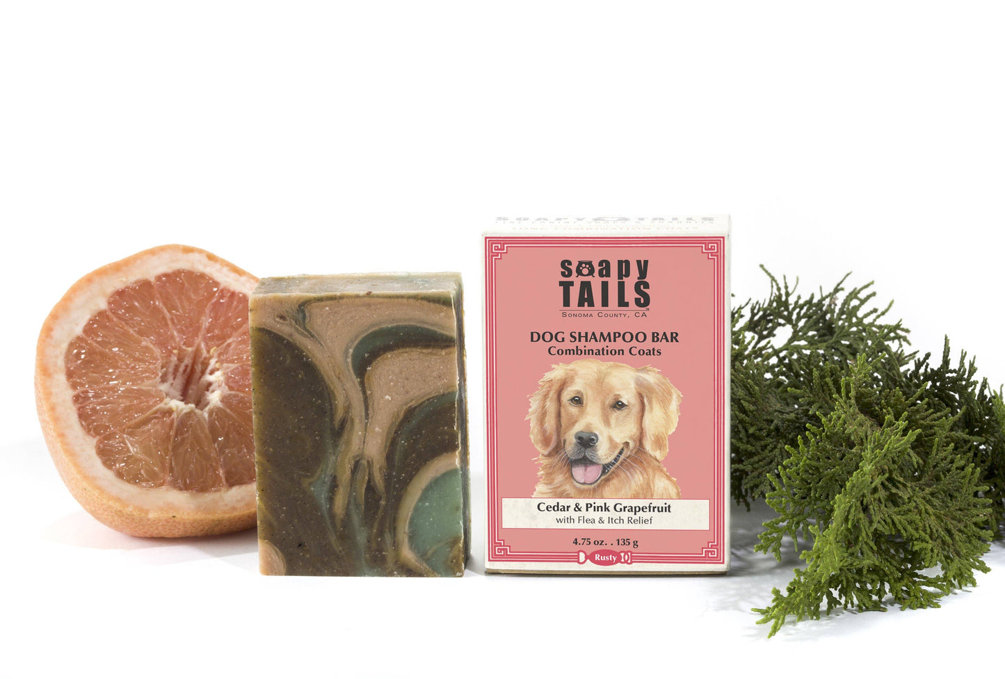 Cedar & Pink Grapefruit Combination Coats Dog Shampoo Bar