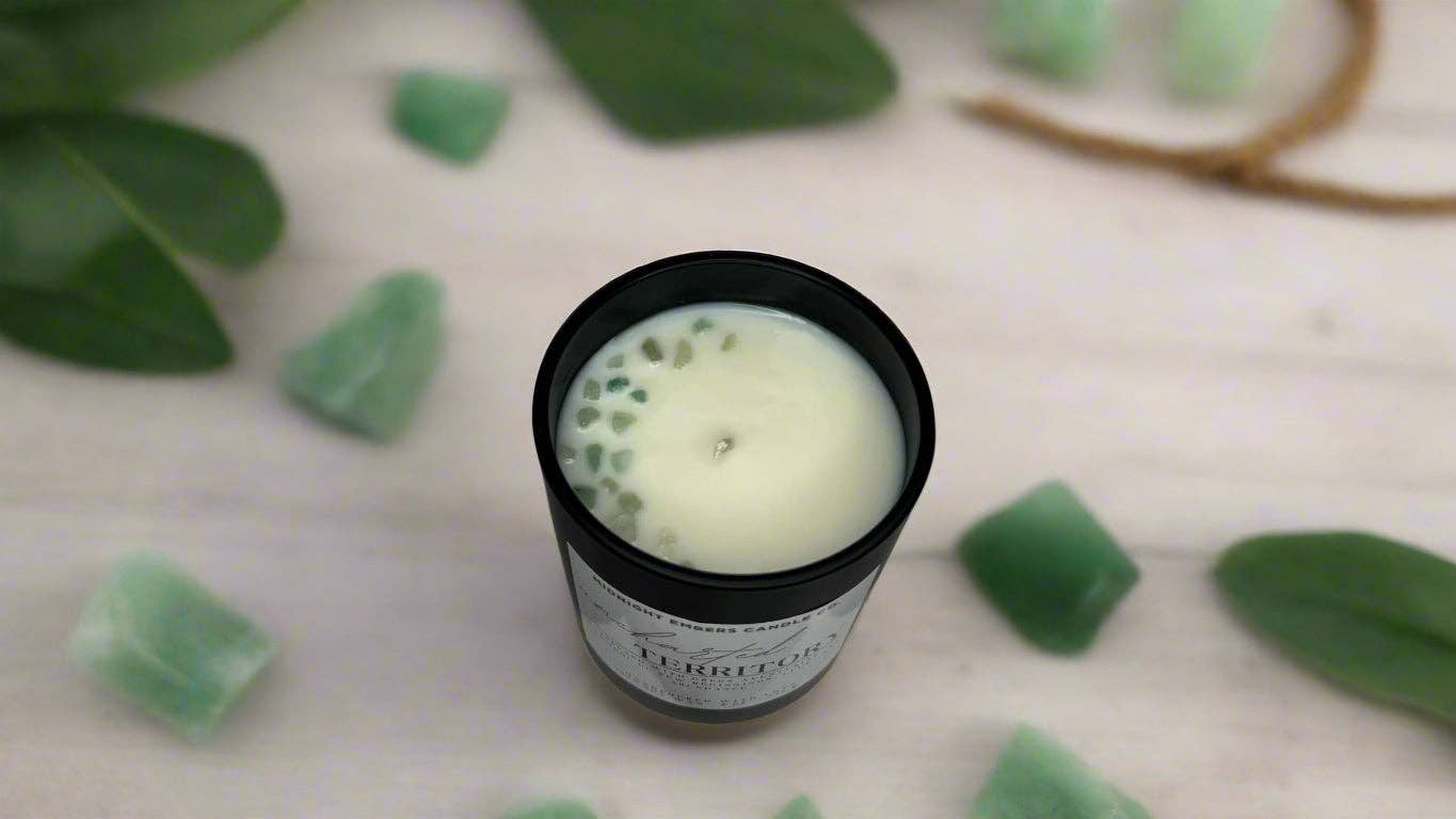 Uncharted Territory Crystal Candle | Hand Poured | Soy Wax