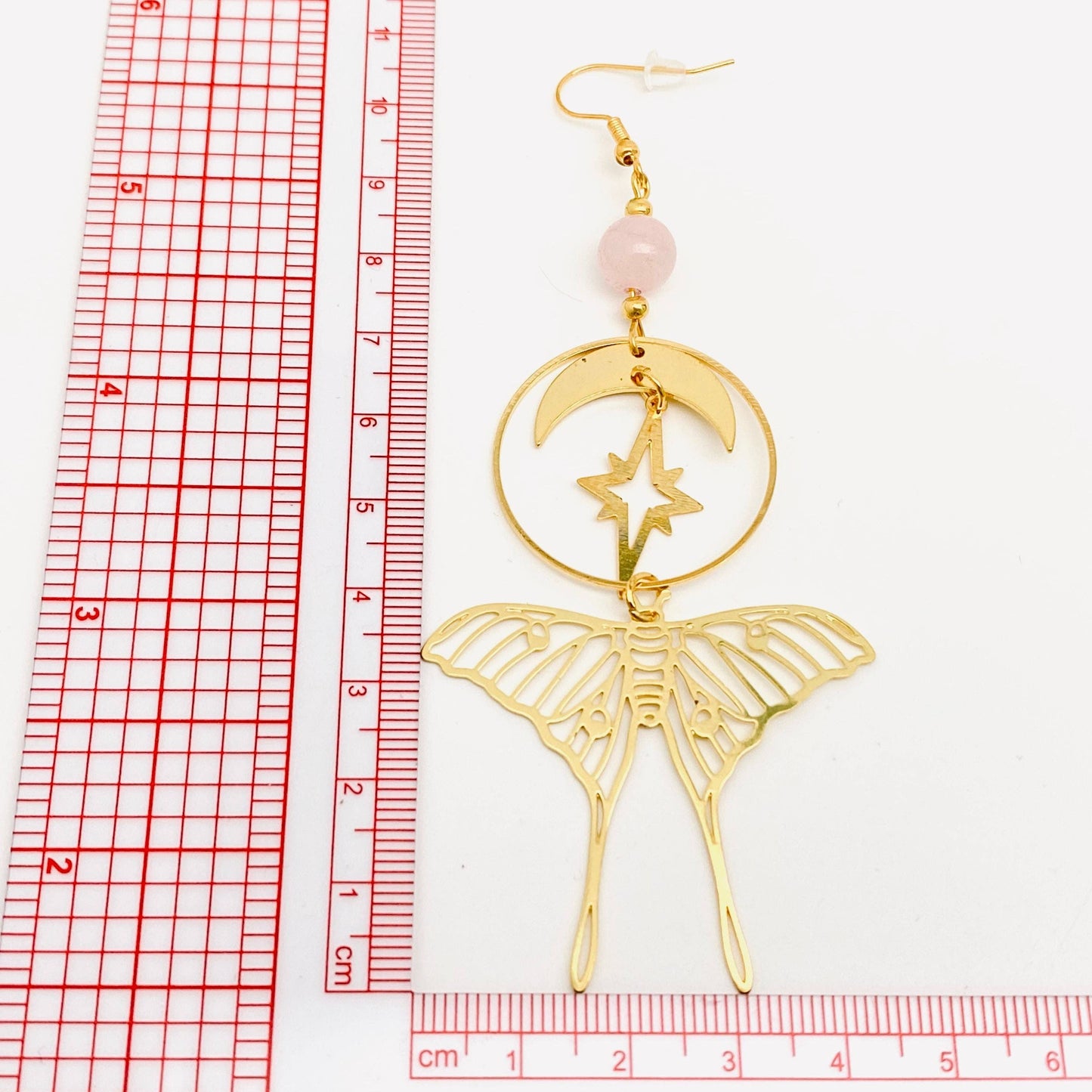 Stars and Moon Moths Bohemian Earrings