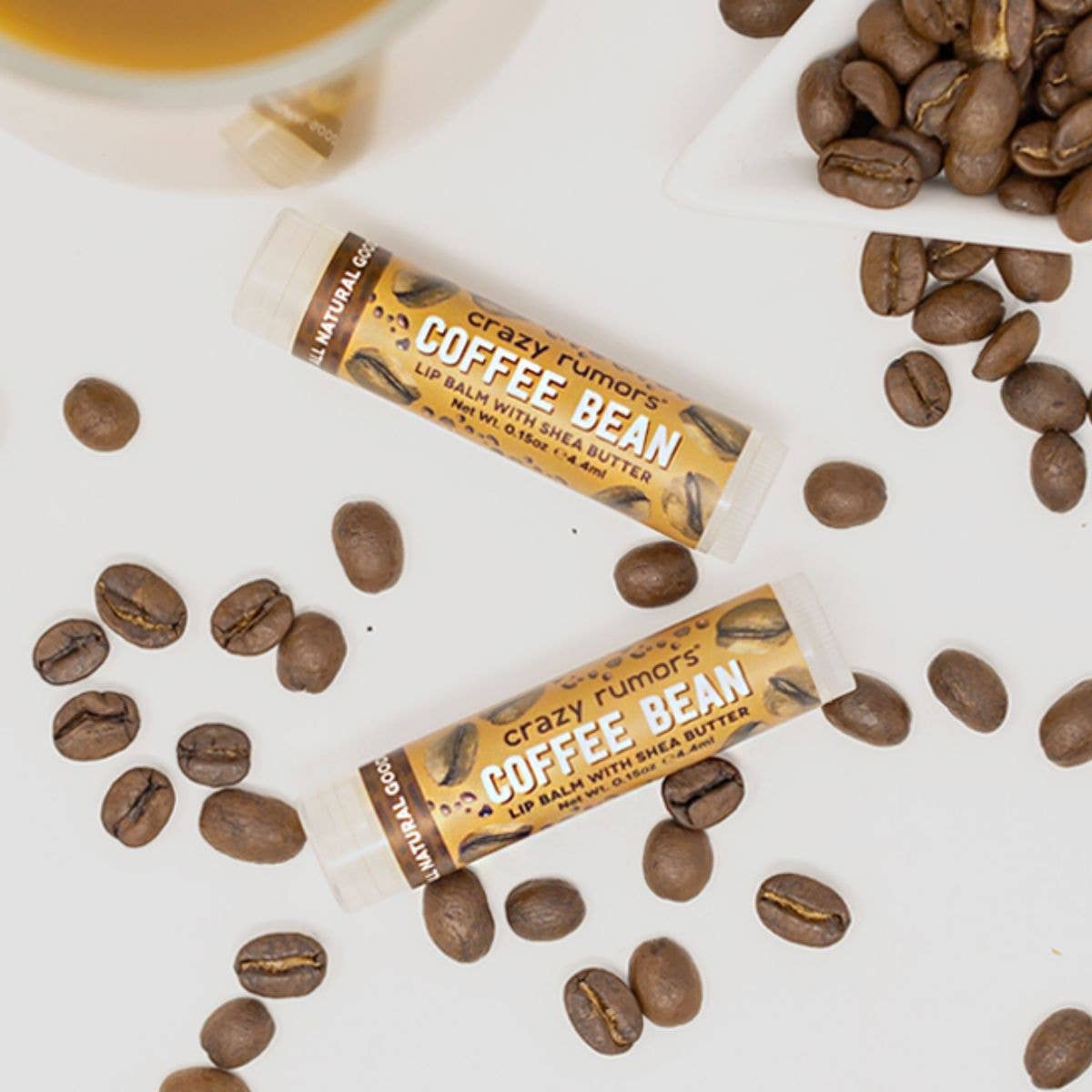 Coffee Bean Lip Balm All Natural, Vegan