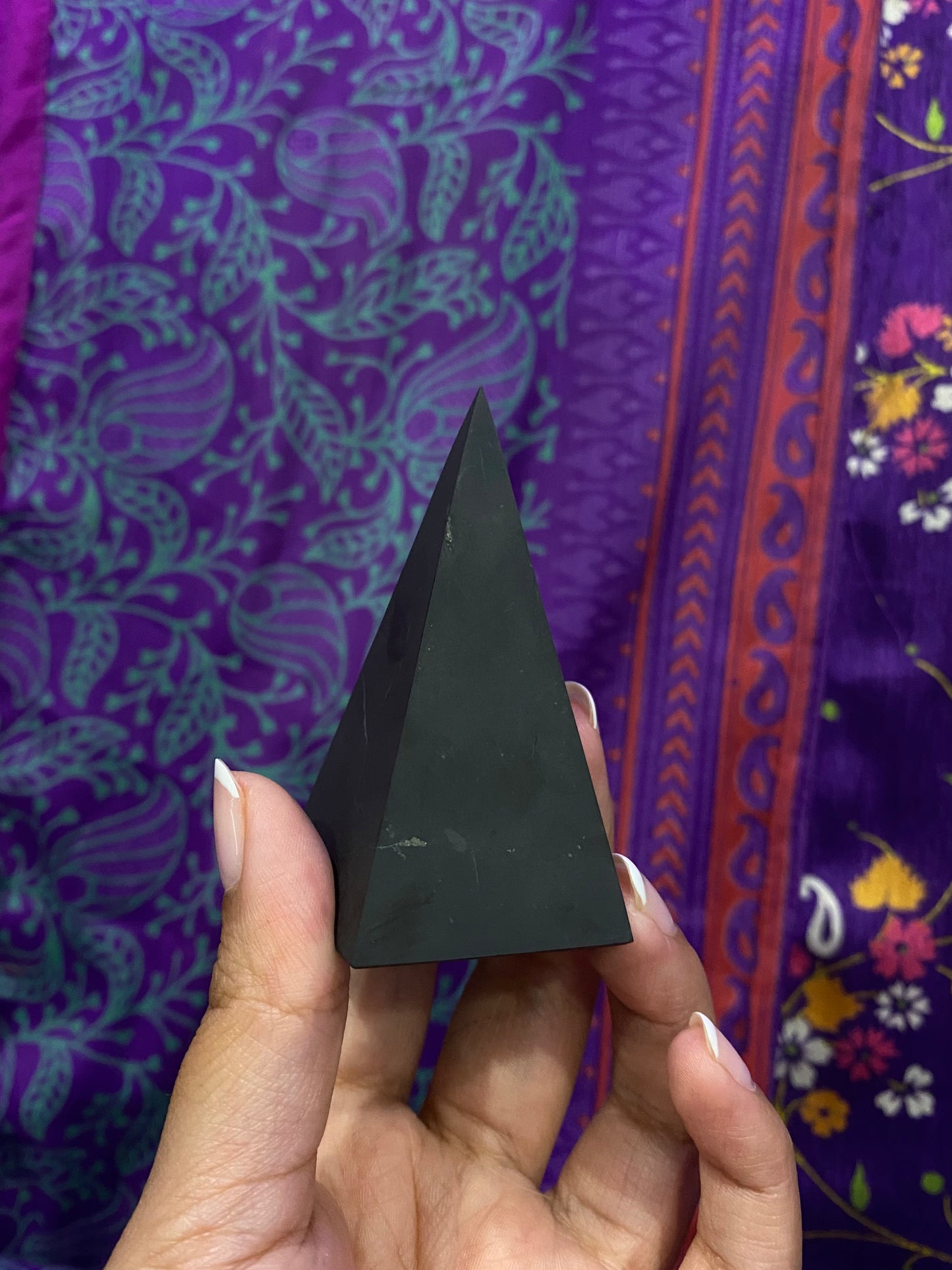 Shungite Matte Polished Pyramid