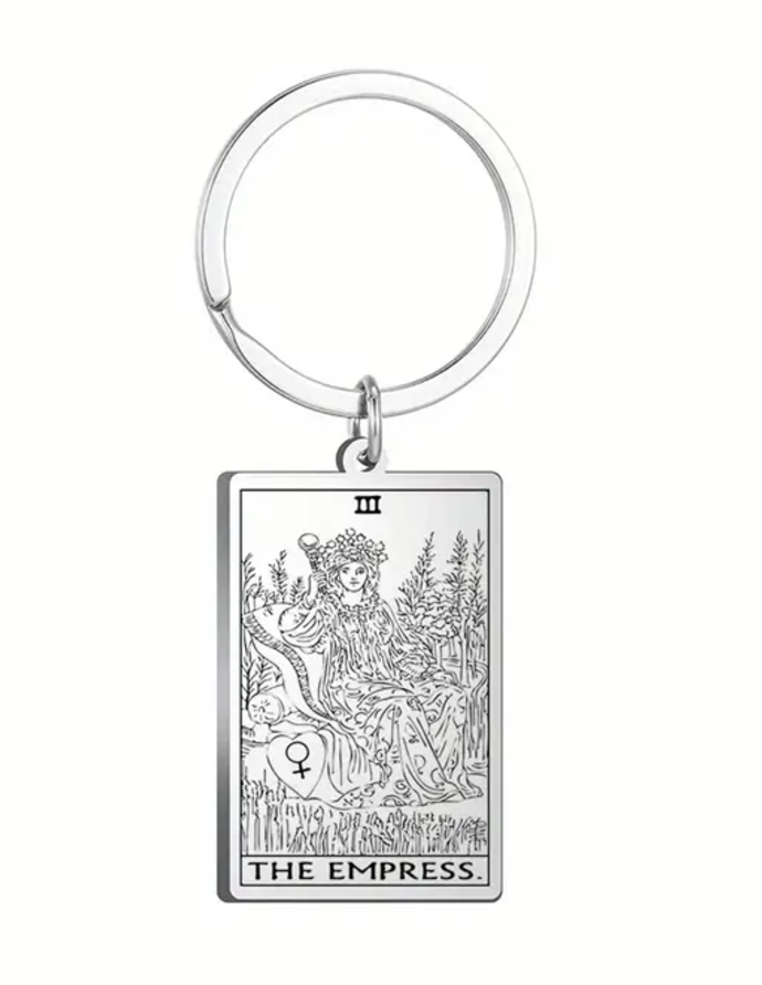 Major Arcana Tarot Keyrings - Stainless Steel Keyring for Men and Women