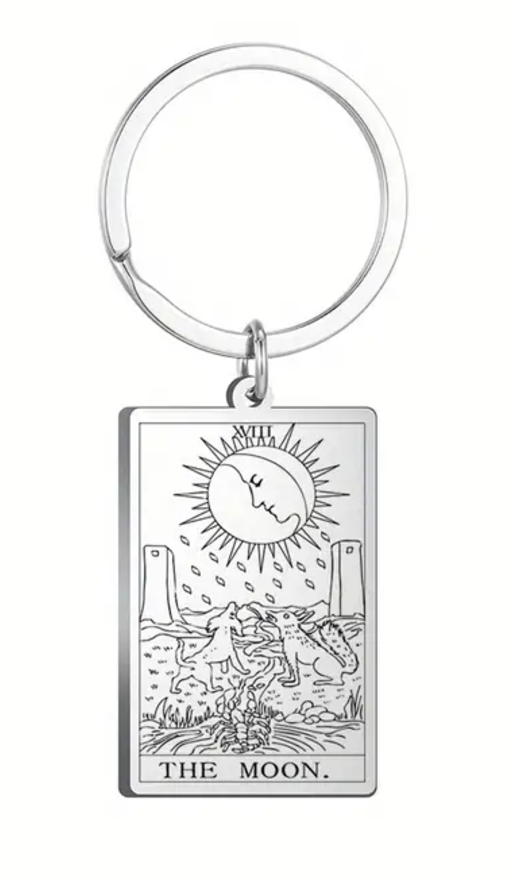Major Arcana Tarot Keyrings - Stainless Steel Keyring for Men and Women