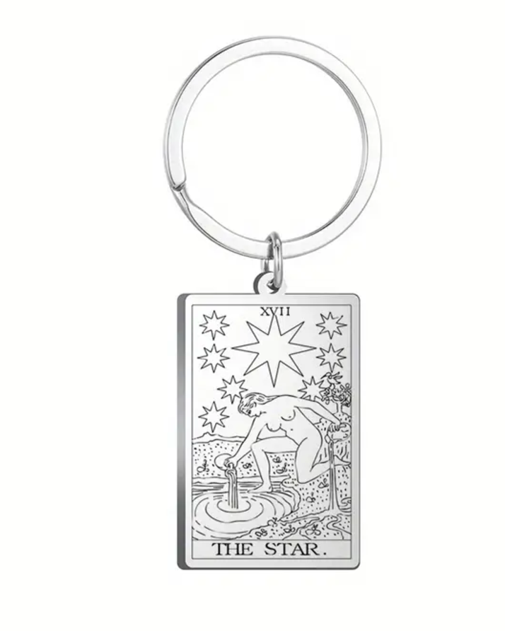 Major Arcana Tarot Keyrings - Stainless Steel Keyring for Men and Women