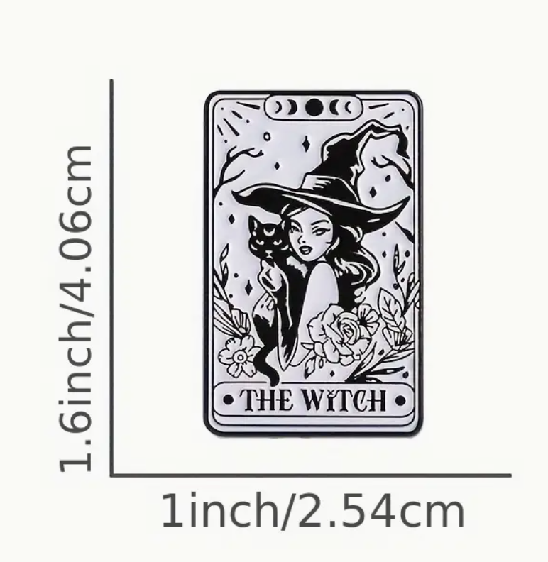The Witch Tarot Style Enamel Pin