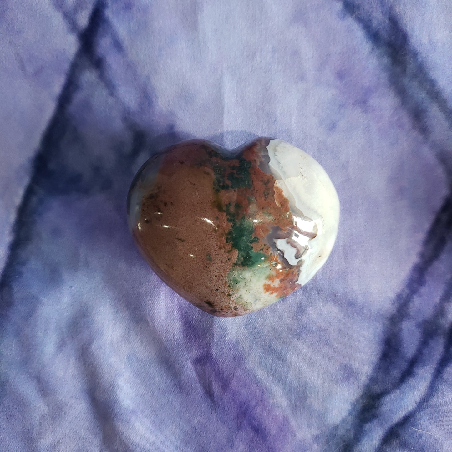 Ocean Jasper Heart Palm - The Healing Collective NY