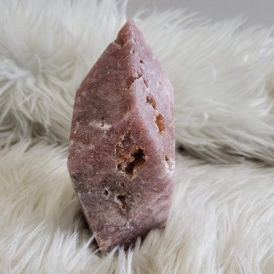 Pink Amethyst Geometric Flame - The Healing Collective NY