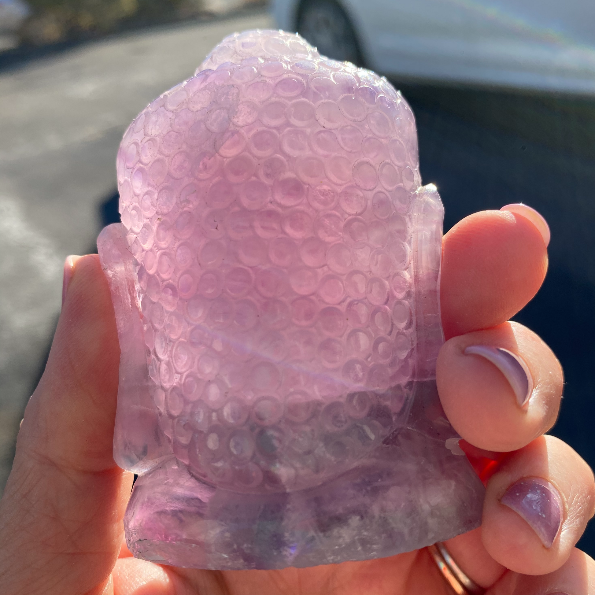 Rainbow Fluorite Buddha Head - The Healing Collective NY
