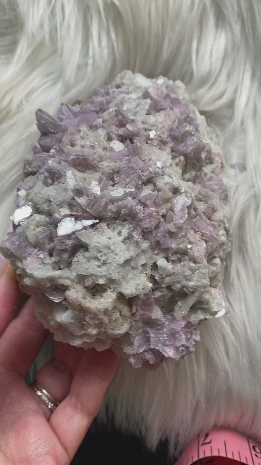 Lepidolite, Mica, Albite, Tourmaline, Aquamarine, Quartz Smoky Quartz Mix Mineral- Natural Raw Specimen