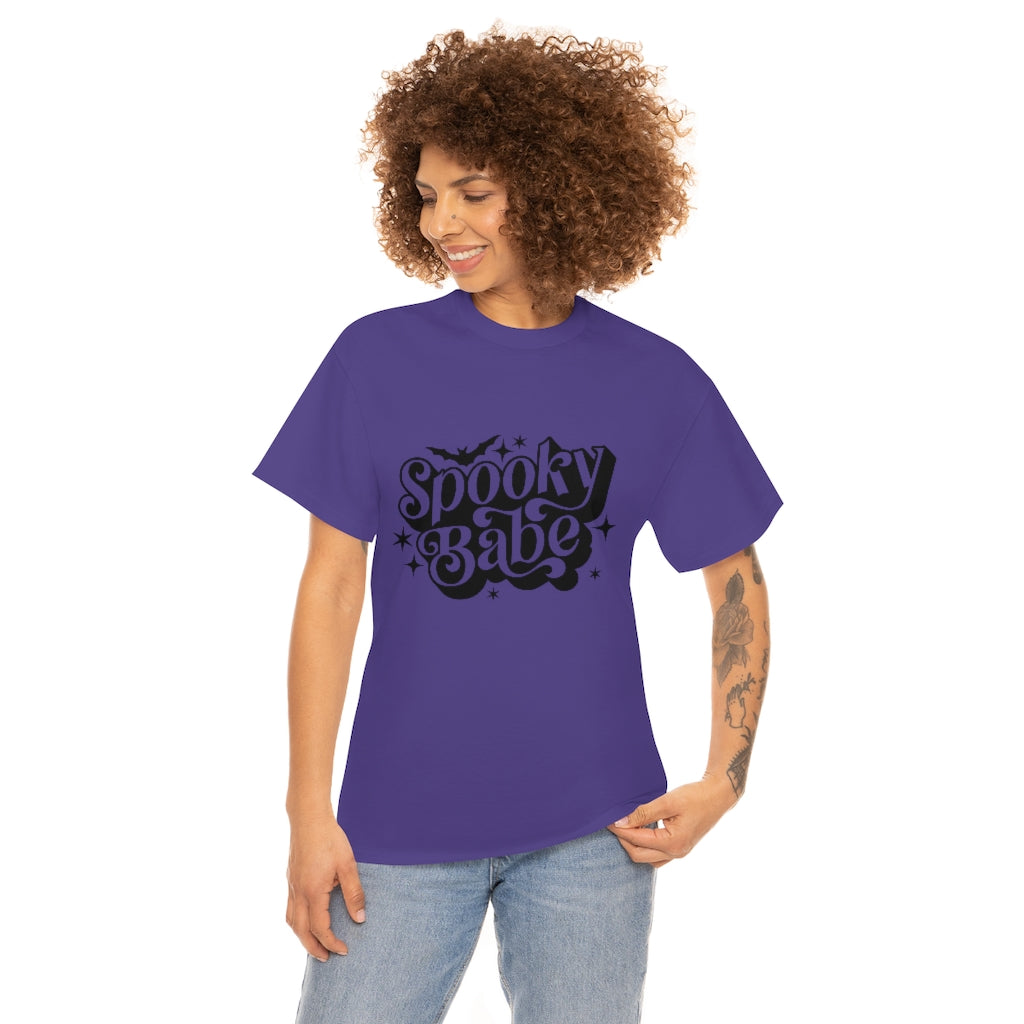 Spooky Babe Tee Shirt- Halloween T-shirt- Trendy Fall Graphic Tee