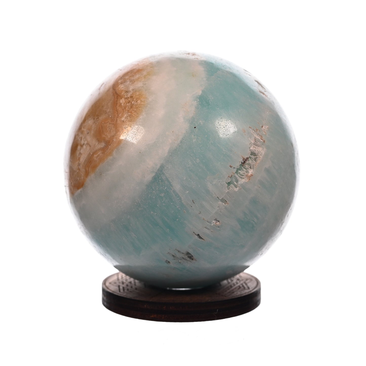 Blue Caribbean Calcite/Aragonite Blend Sphere