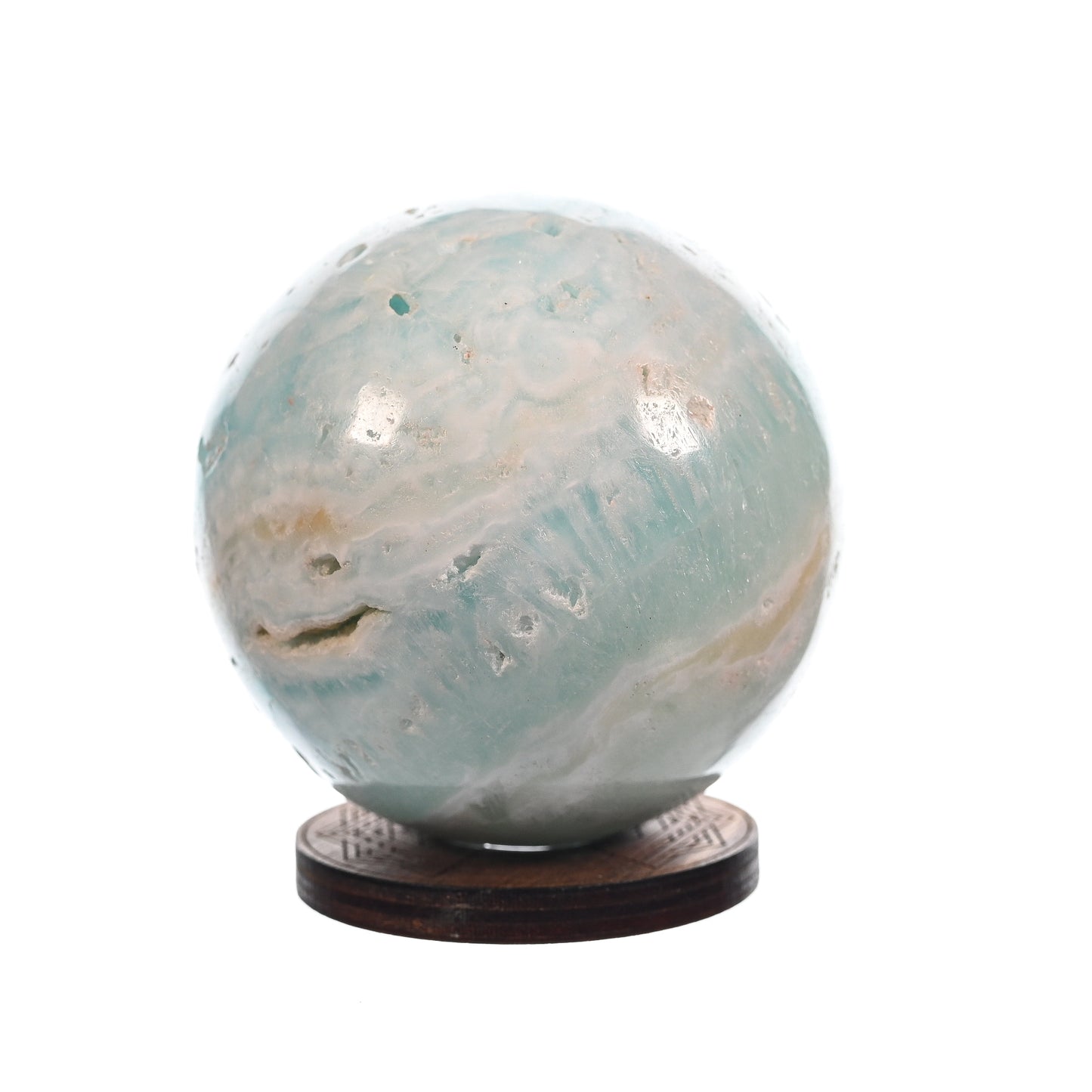 Blue Caribbean Calcite/Aragonite Blend Sphere