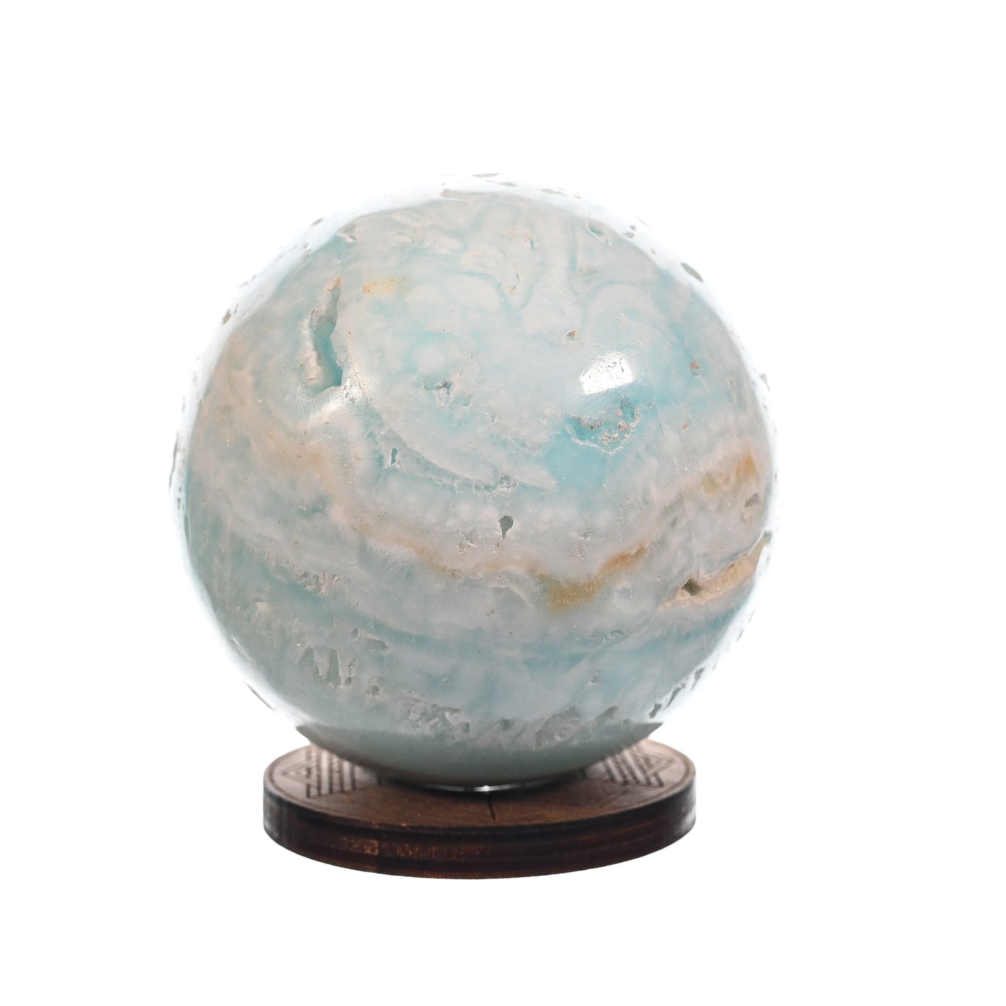 Blue Caribbean Calcite/Aragonite Blend Sphere
