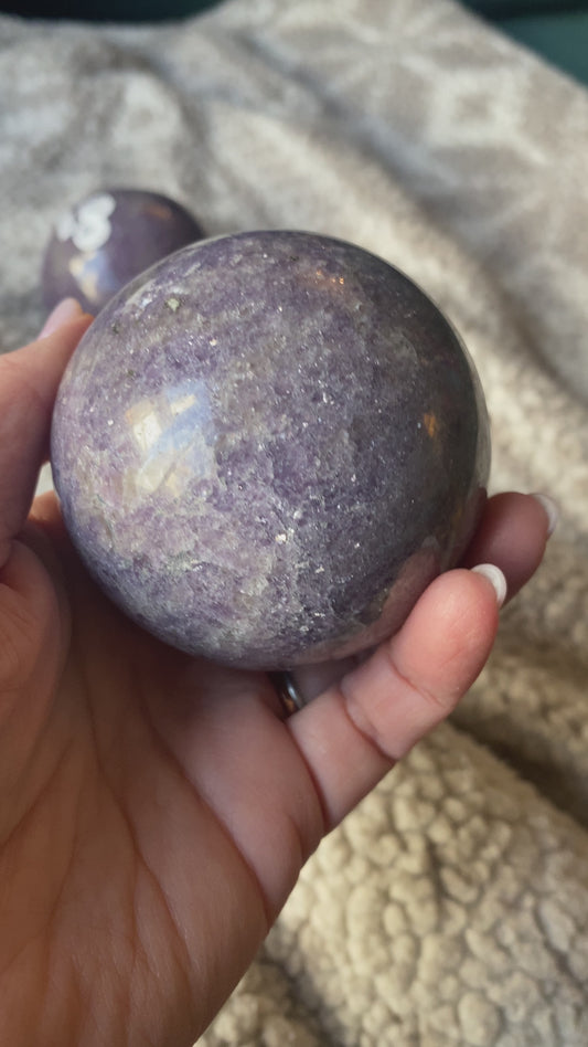 Lepidolite Sphere Polished Madagascar