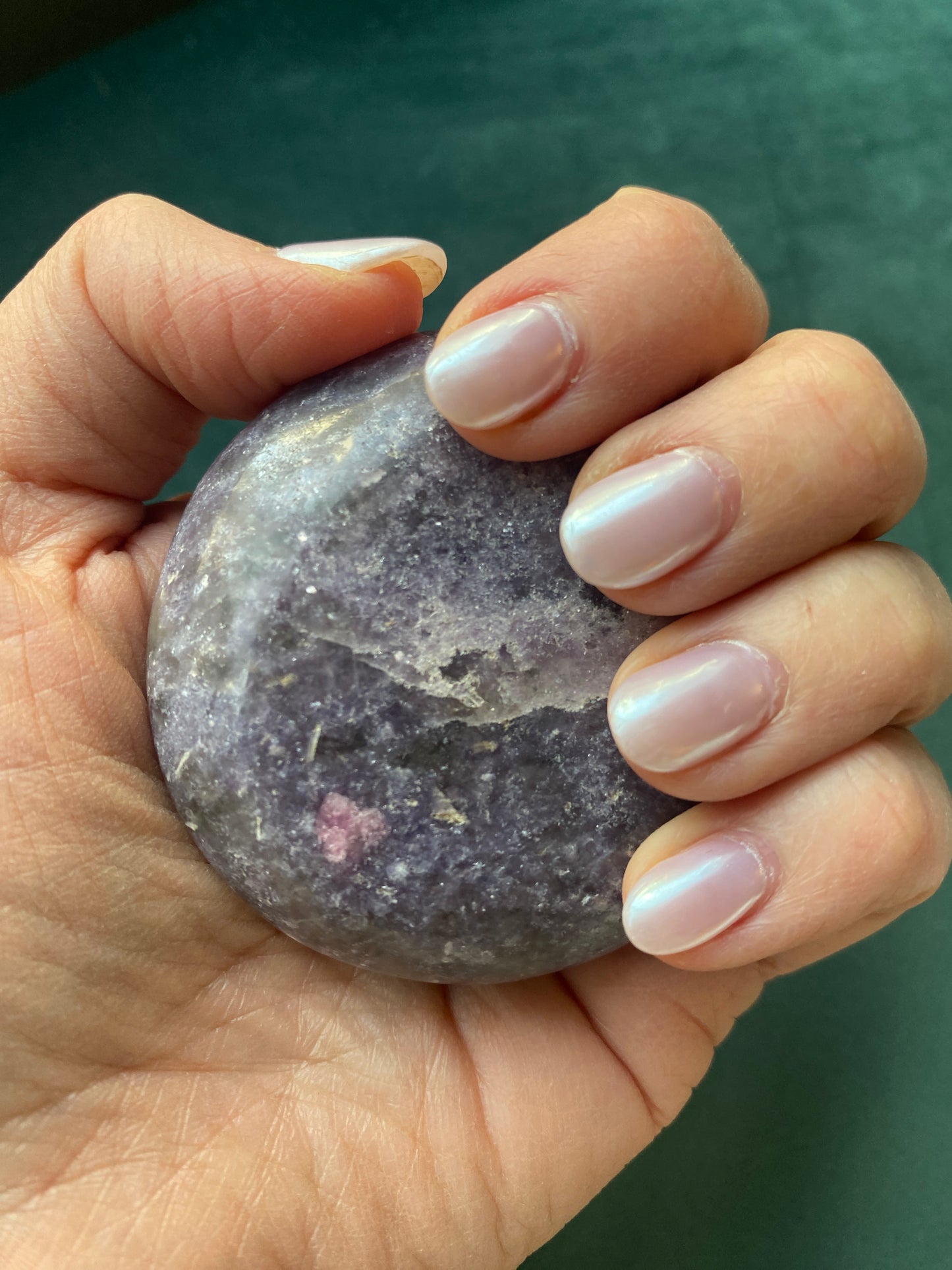 Lepidolite Large Palm Stone