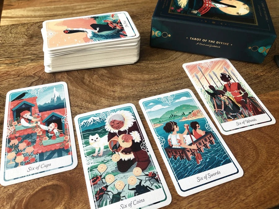 Yoshi Yoshitani Tarot of the Divine: A Deck and Guidebook Inspired by Deities, Folklore, and Fairy Tales from Around the World: Tarot Cards - The Healing Collective NY