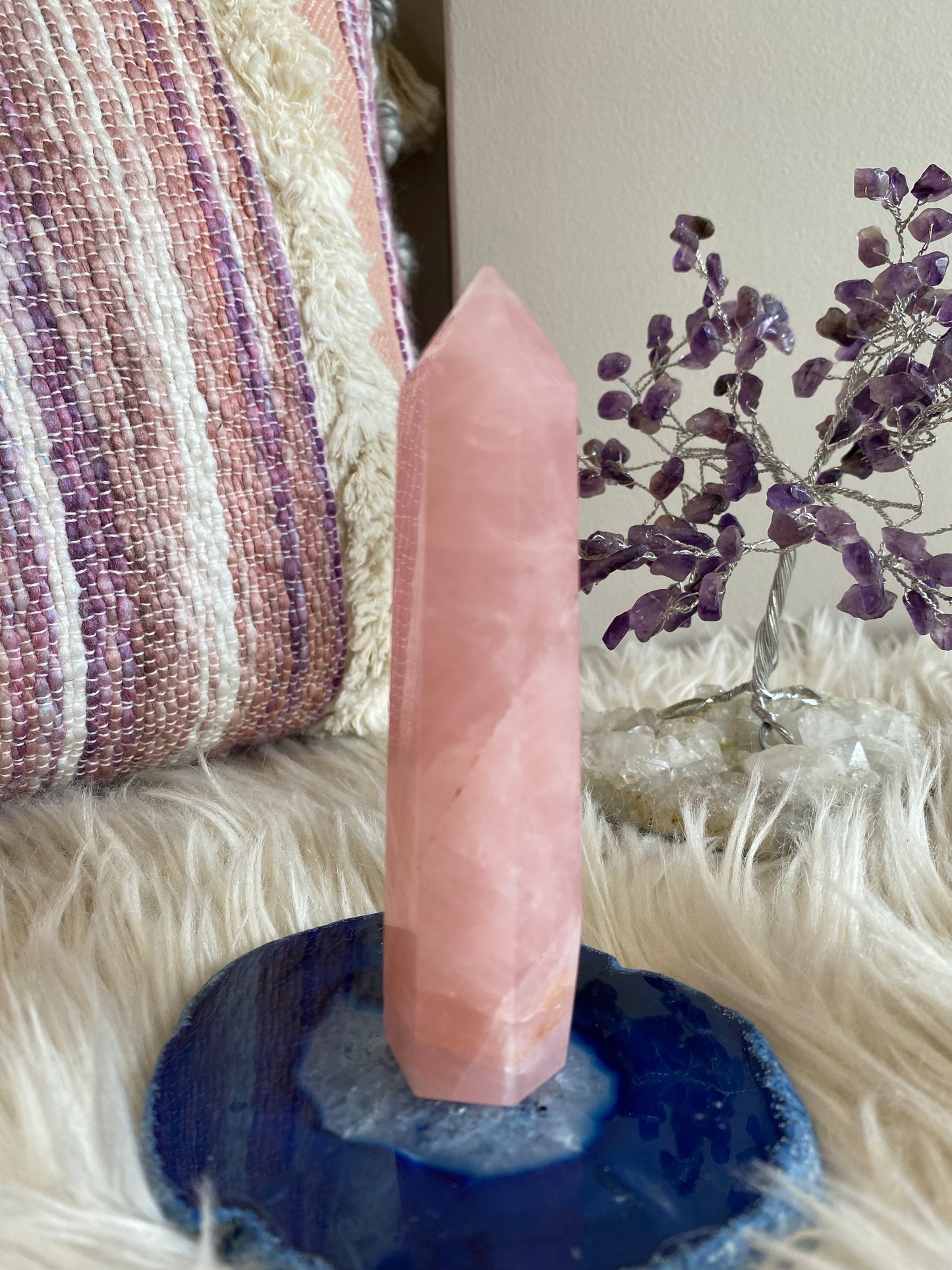 Rose Quartz Tower -AA Quality - The Healing Collective NY