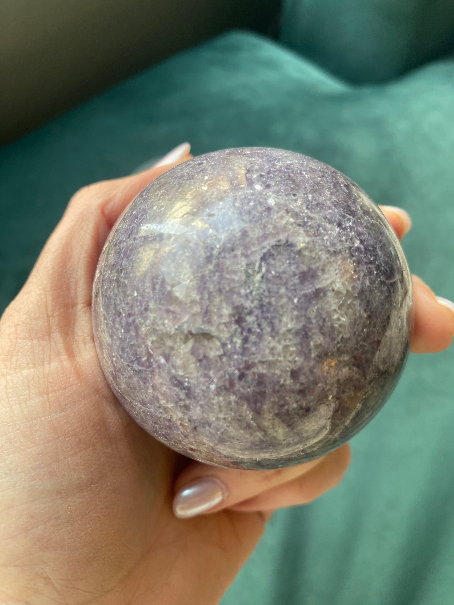 Lepidolite Sphere Polished Madagascar