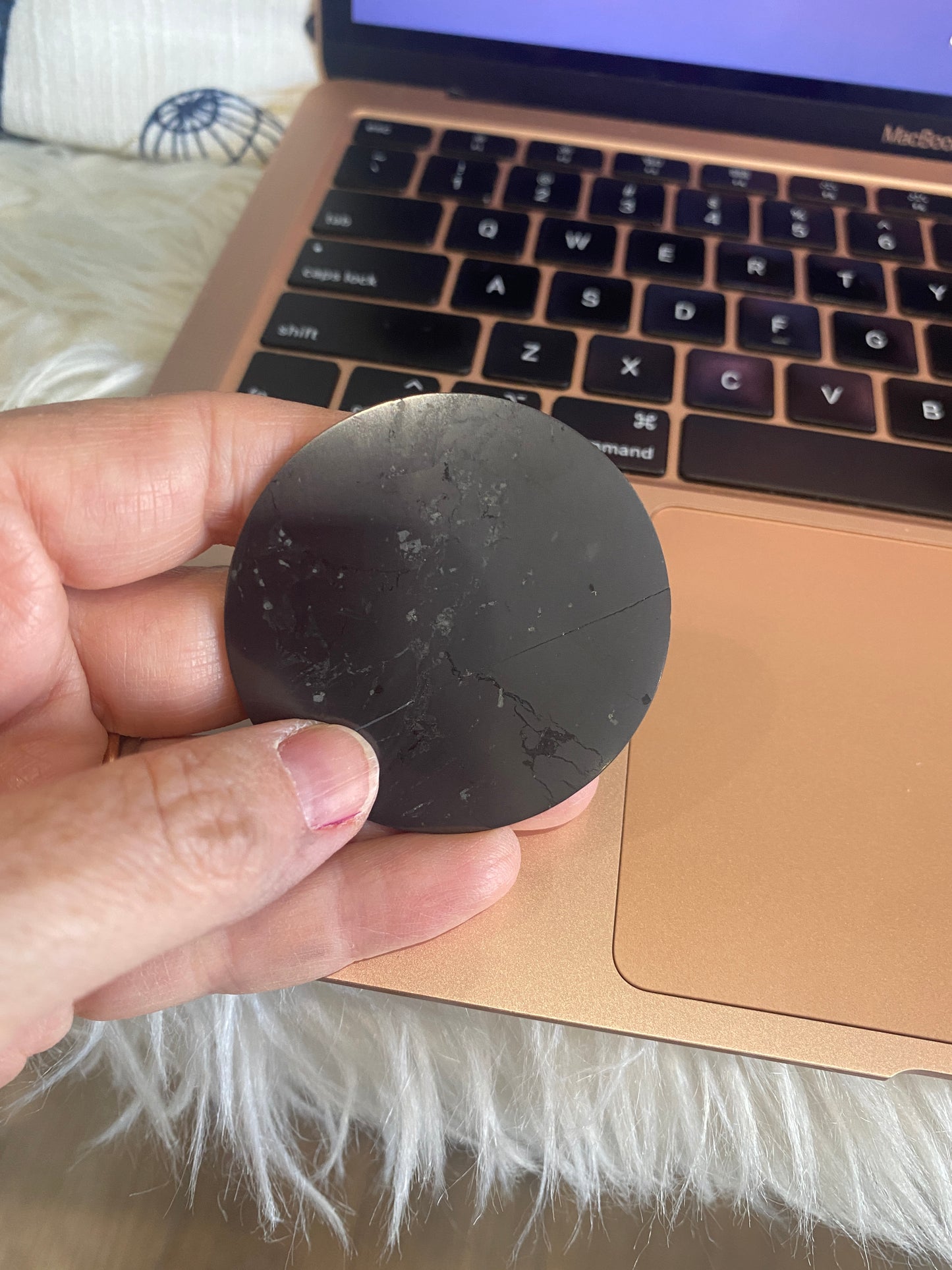 Shungite Sticker Plates for Cell Phones/ Tablets/ Computers 30mm Round - The Healing Collective NY