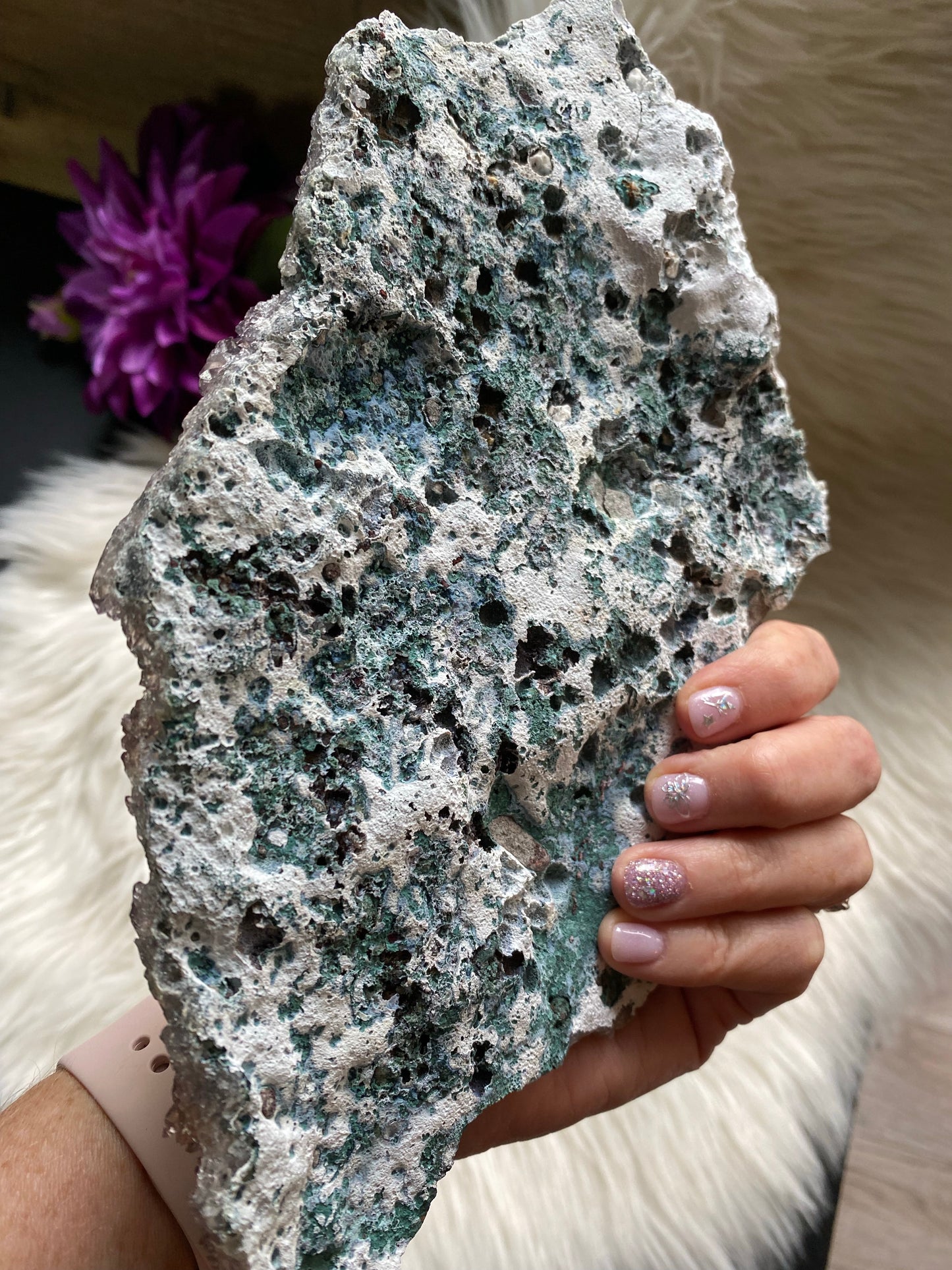 Natural Rainbow Amethyst Flower - The Healing Collective NY