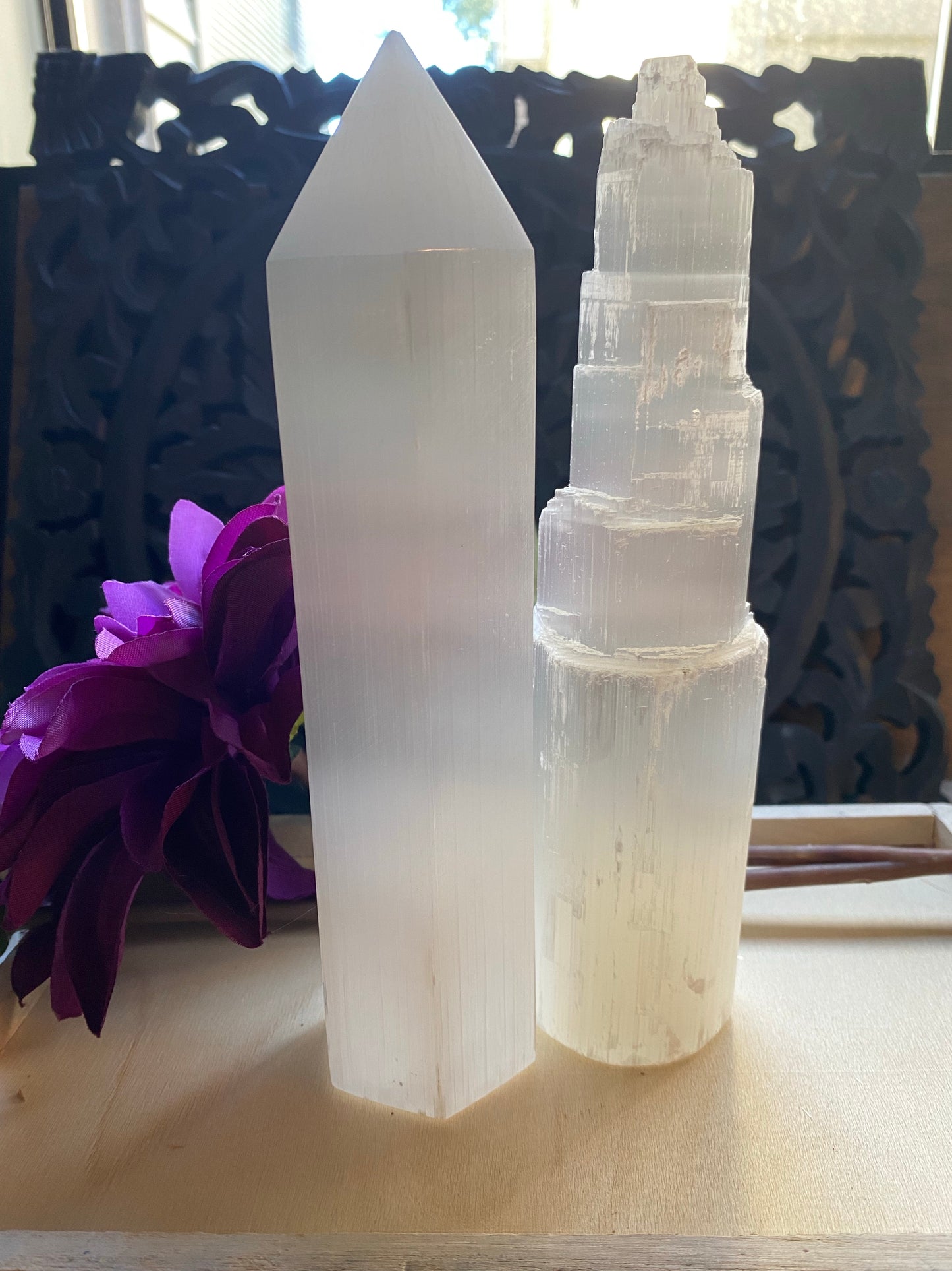 large Moroccan Selenite Towers