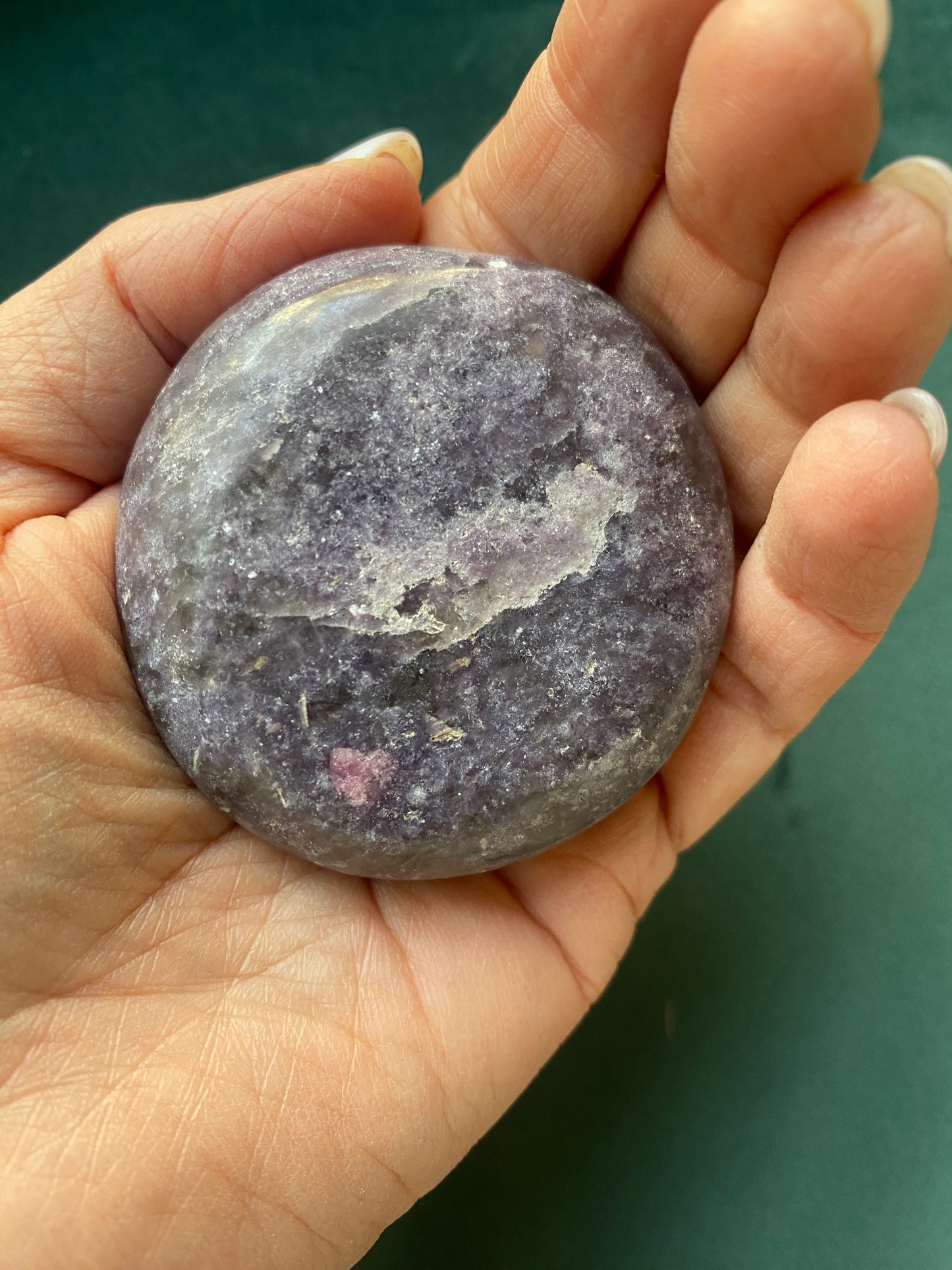 Lepidolite Large Palm Stone