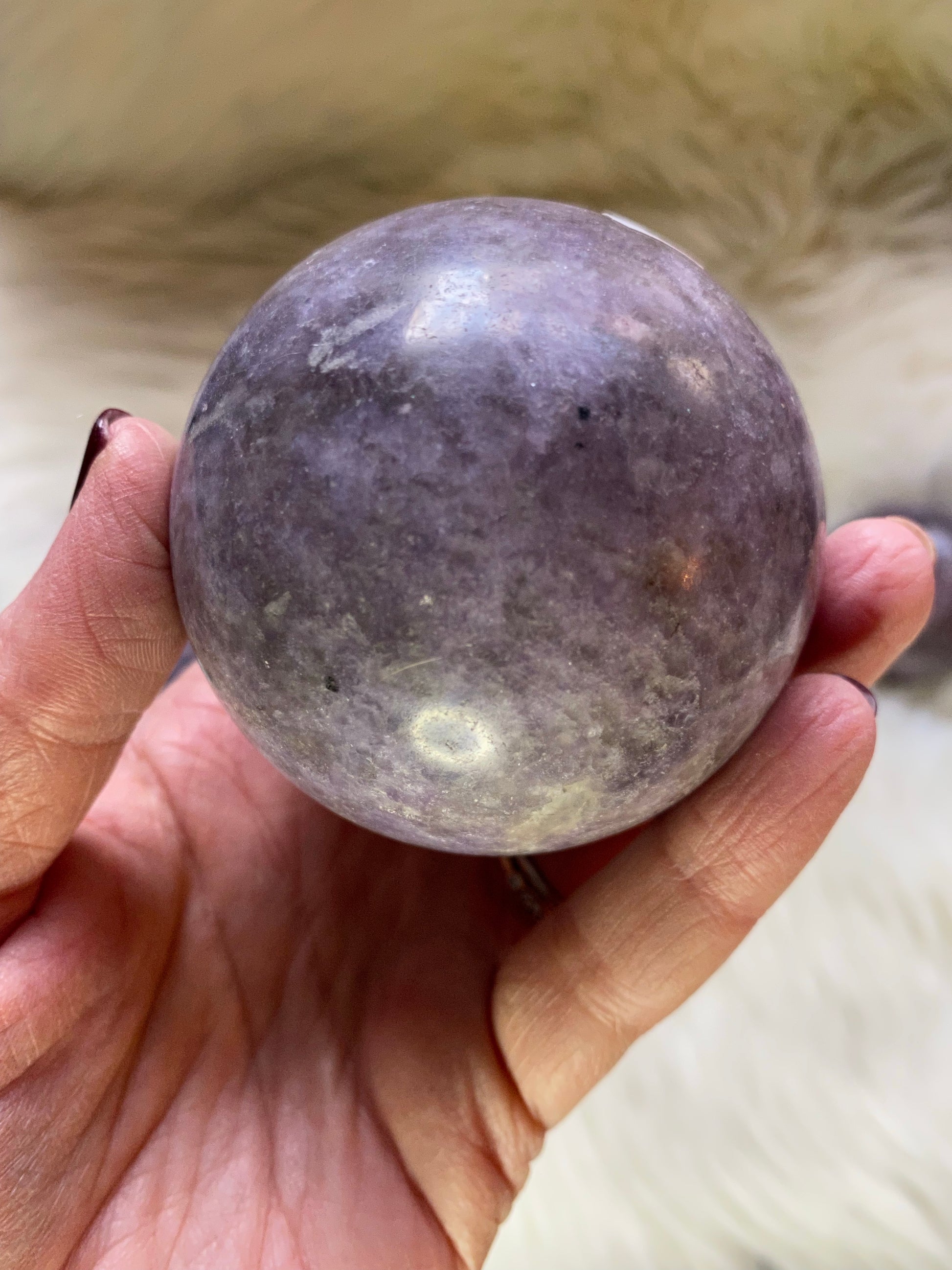 Lepidolite Sphere Polished - Cozy Coven