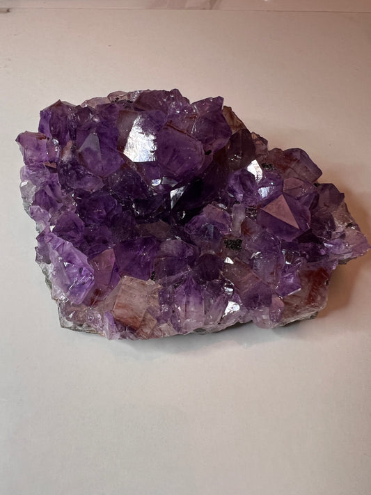 Amethyst Cluster with Black Druzy Inclusions