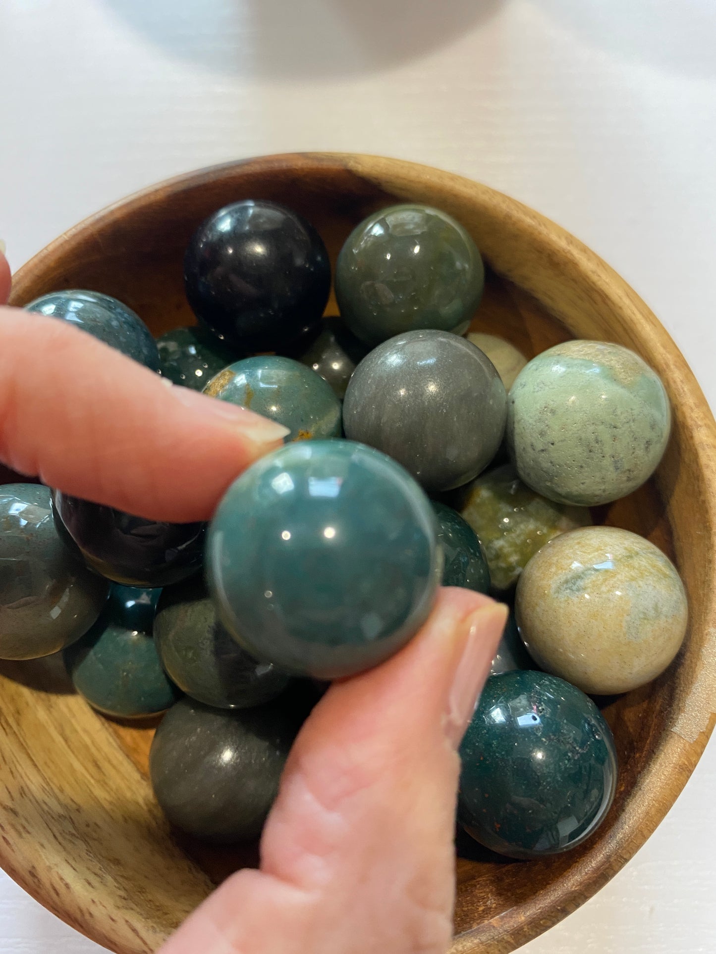 Moss Agate Mini Sphere (20mm)