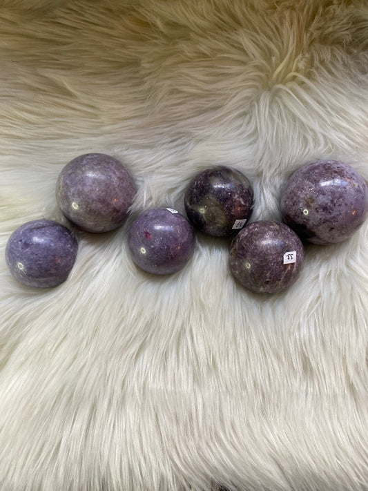 Lepidolite Sphere Polished - Cozy Coven