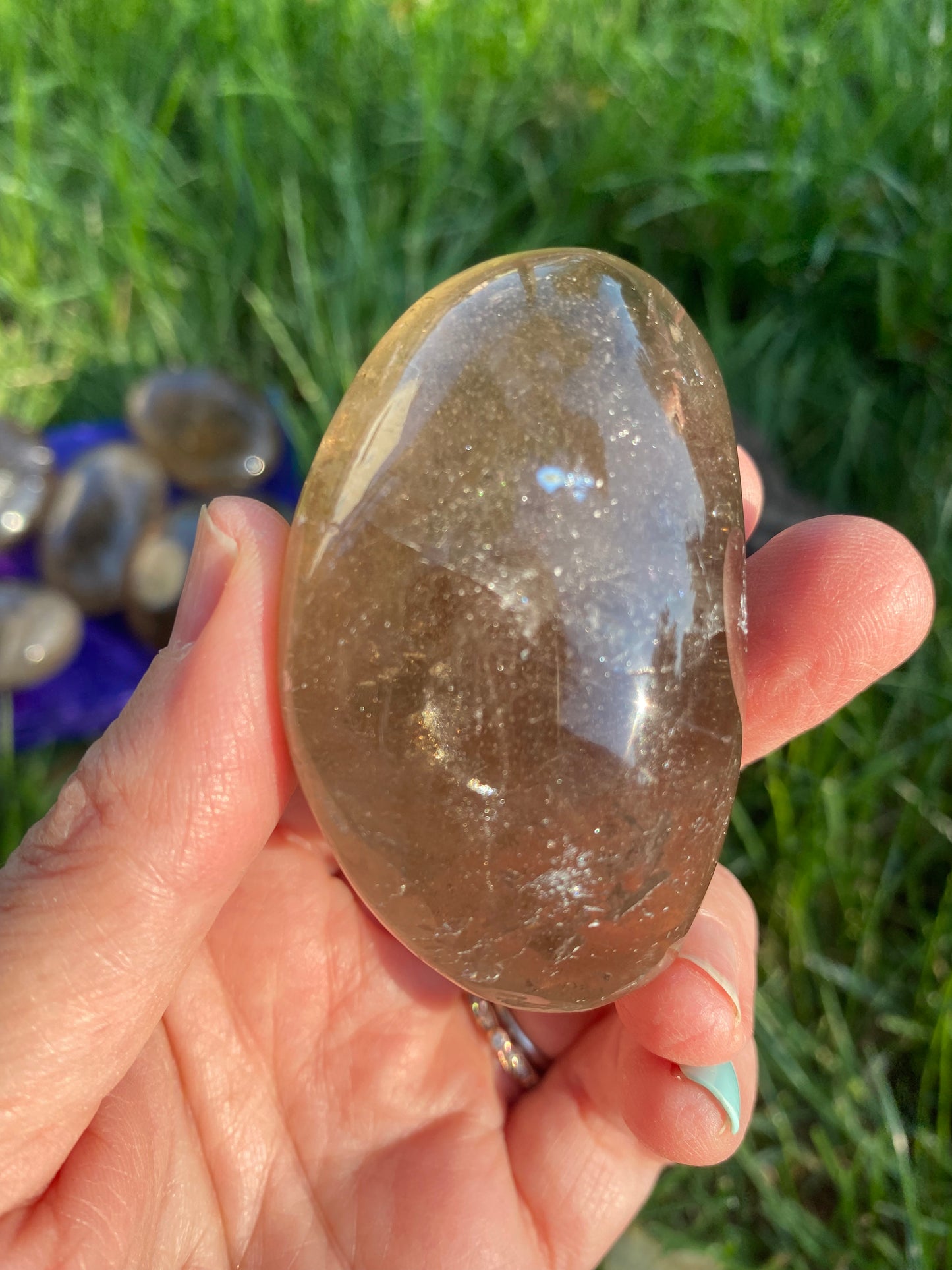 Smoky Quartz Palm Stone