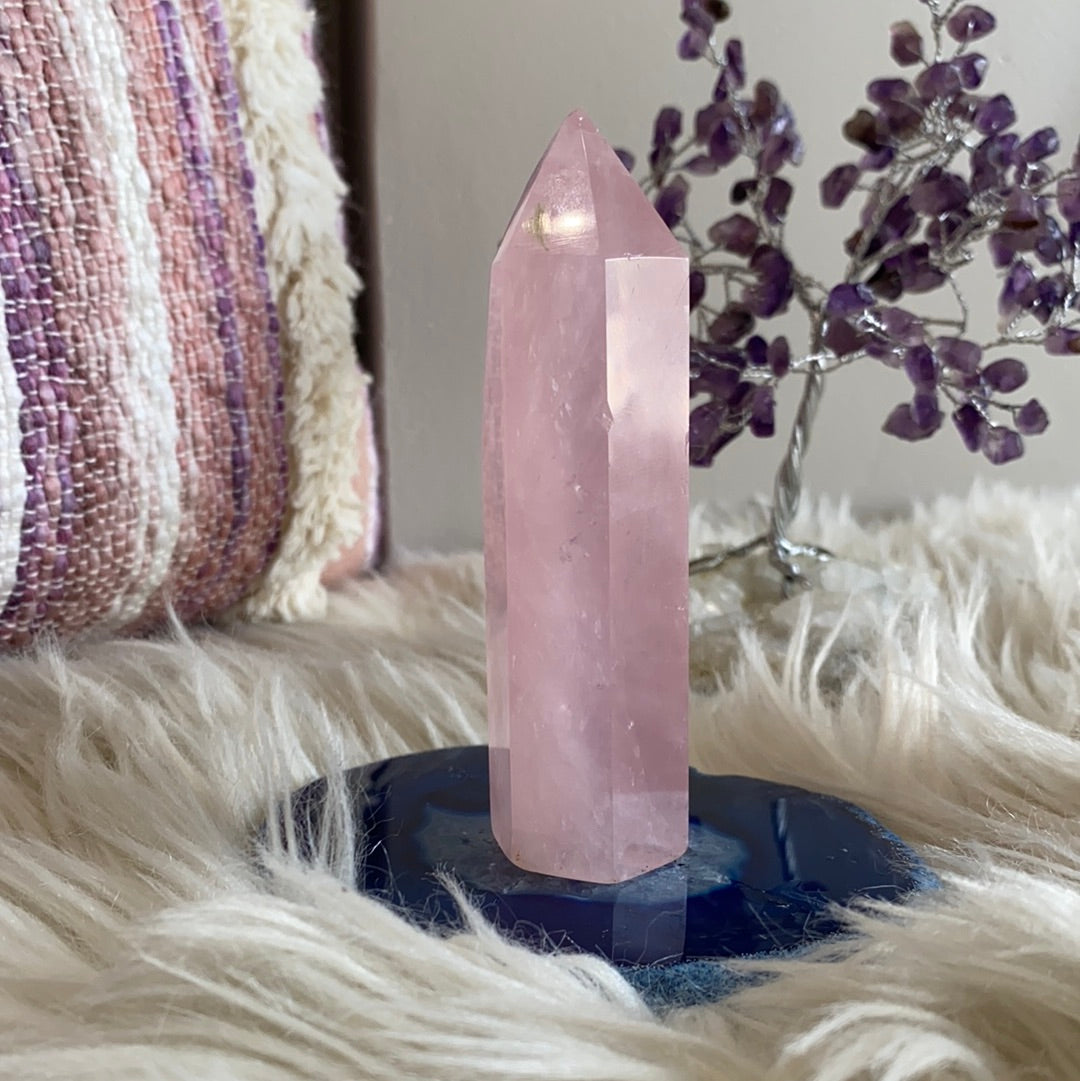 Rose Quartz Tower -AA Quality - The Healing Collective NY