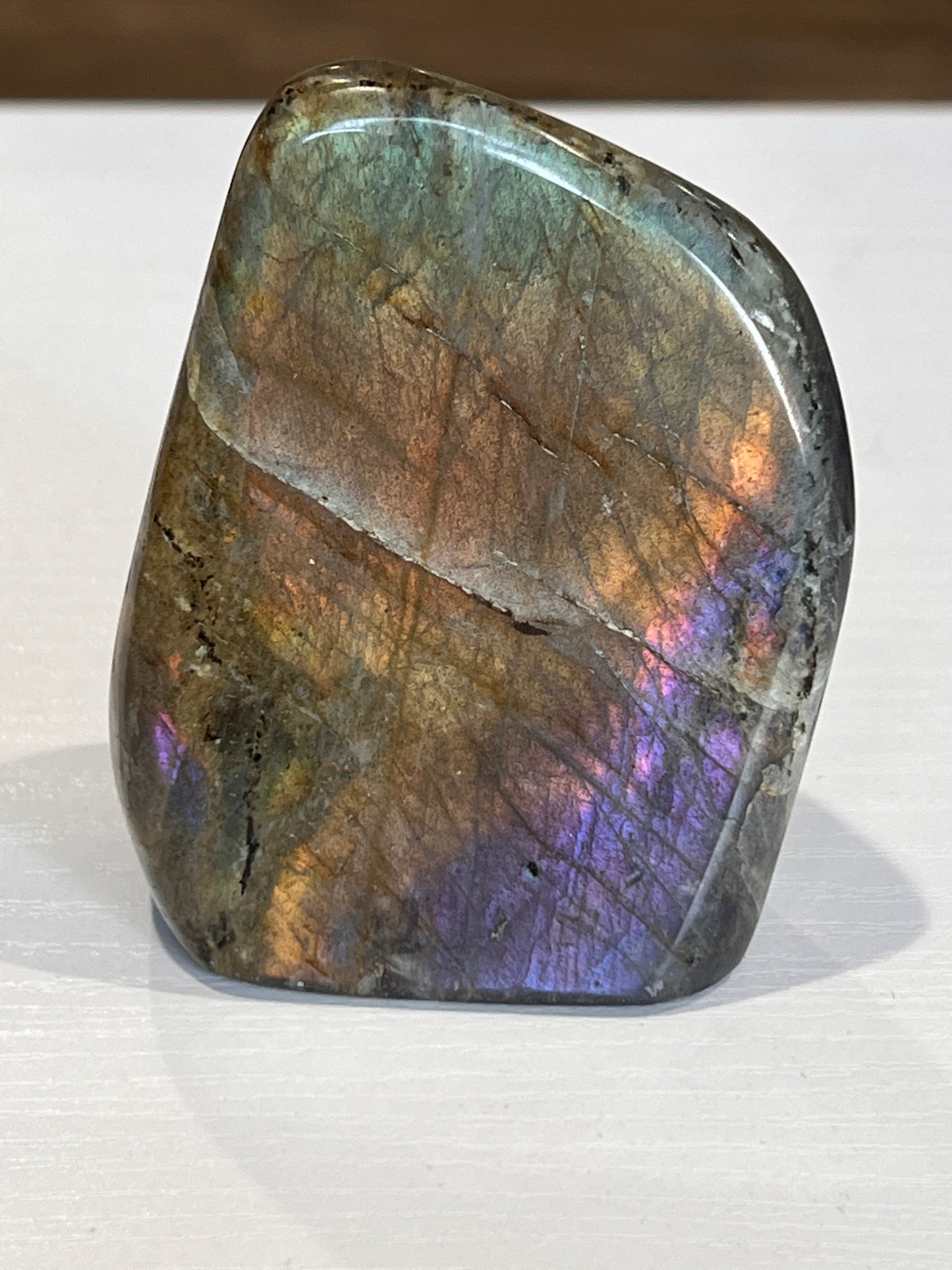 Rare Orange and Pink Flash Labradorite Free Form - The Healing Collective NY