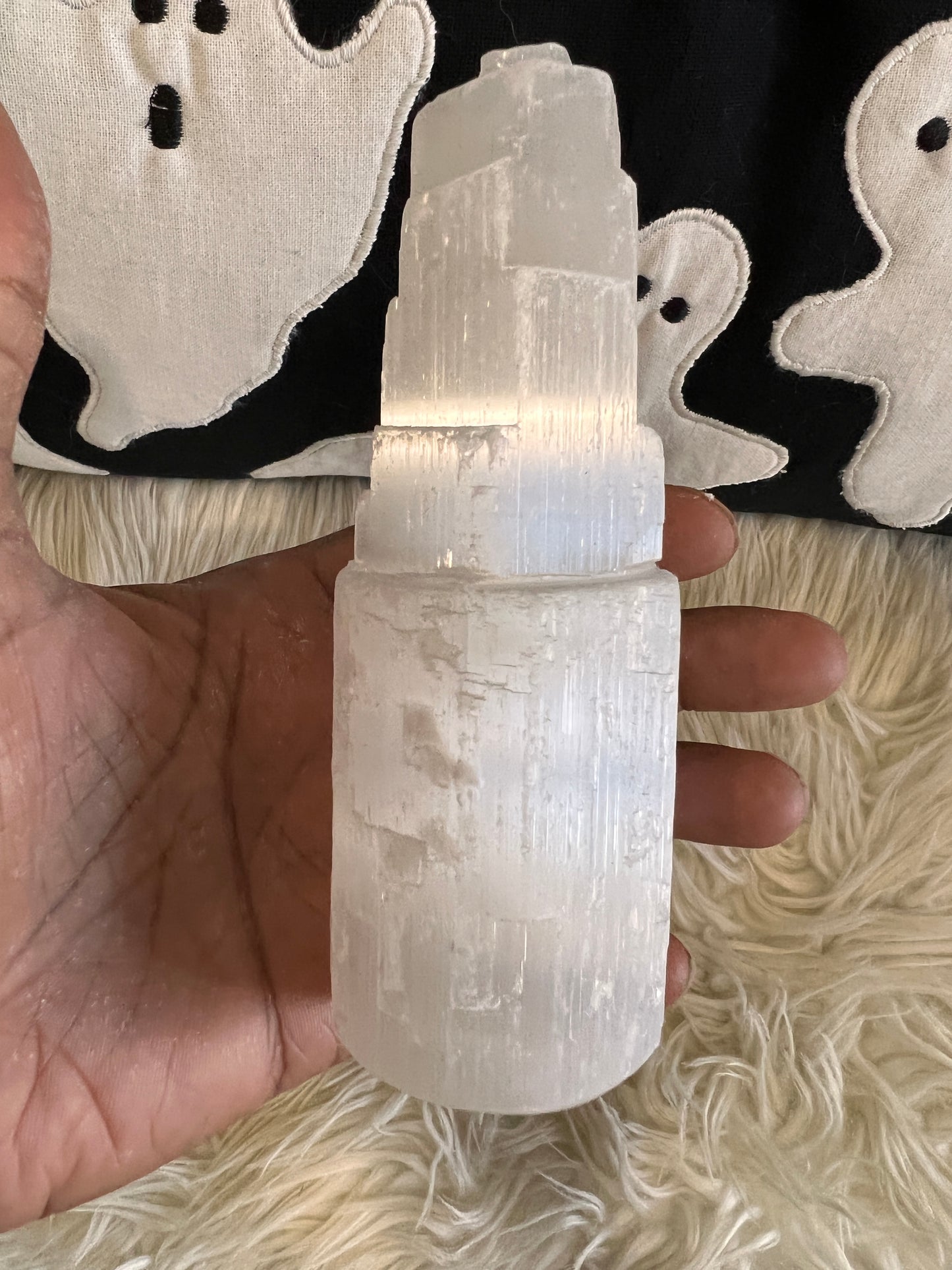 Large Selenite Clearing Tower - The Healing Collective NY
