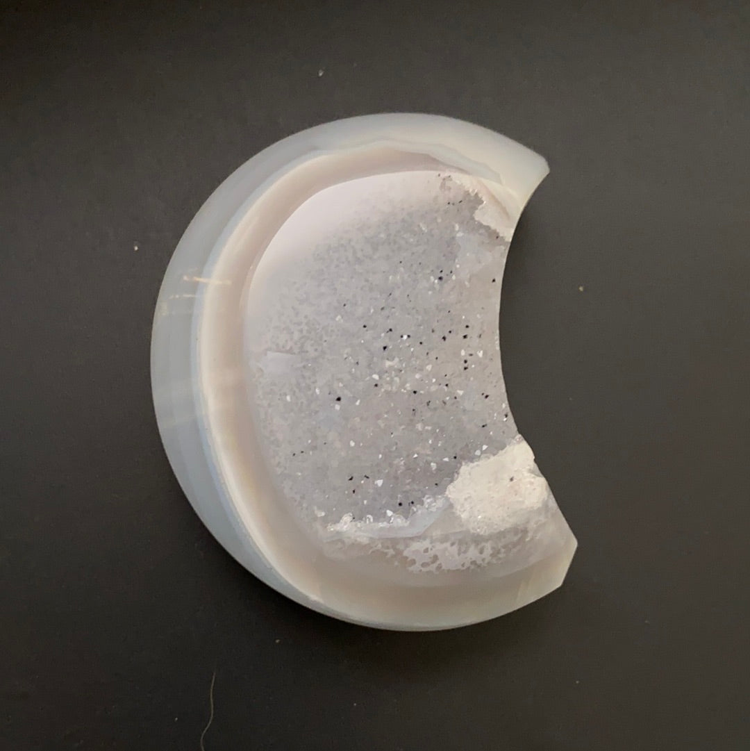 Druzy Agate Crescent Moons - The Healing Collective NY
