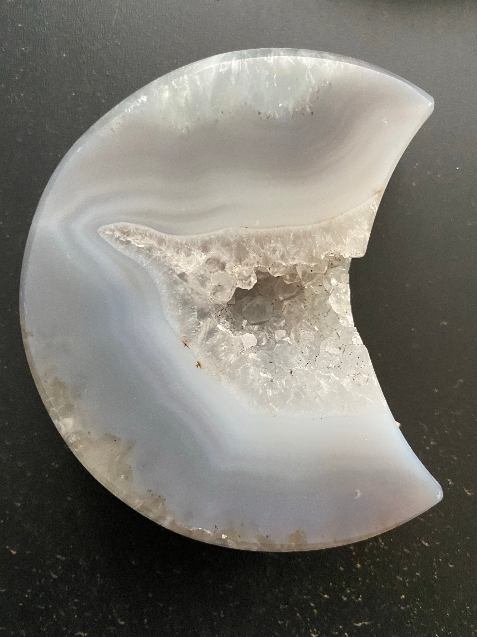 Druzy Agate Crescent Moons - The Healing Collective NY