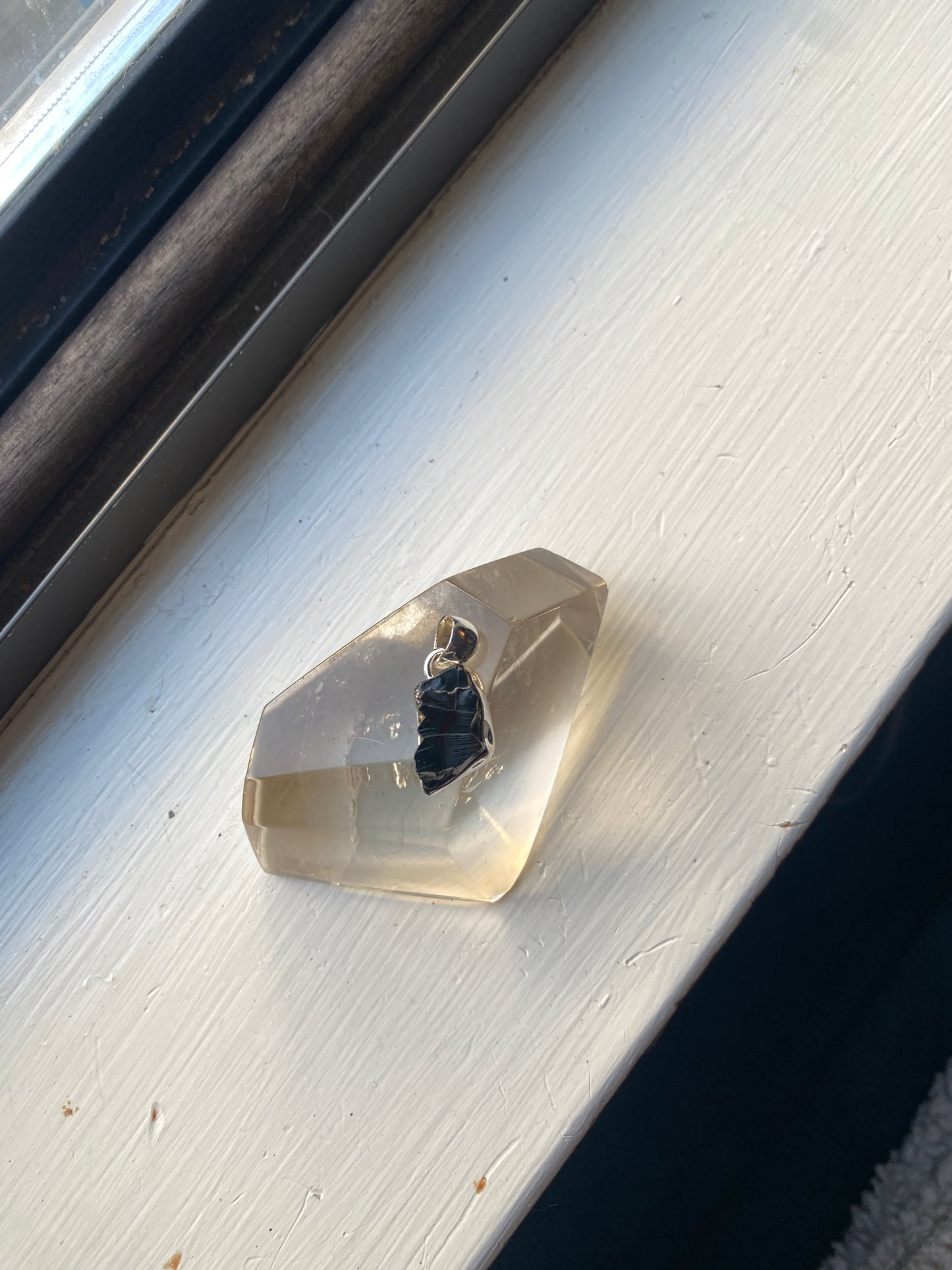 Elite Shungite Pendant - set in Sterling Silver with Sterling Silver Bail