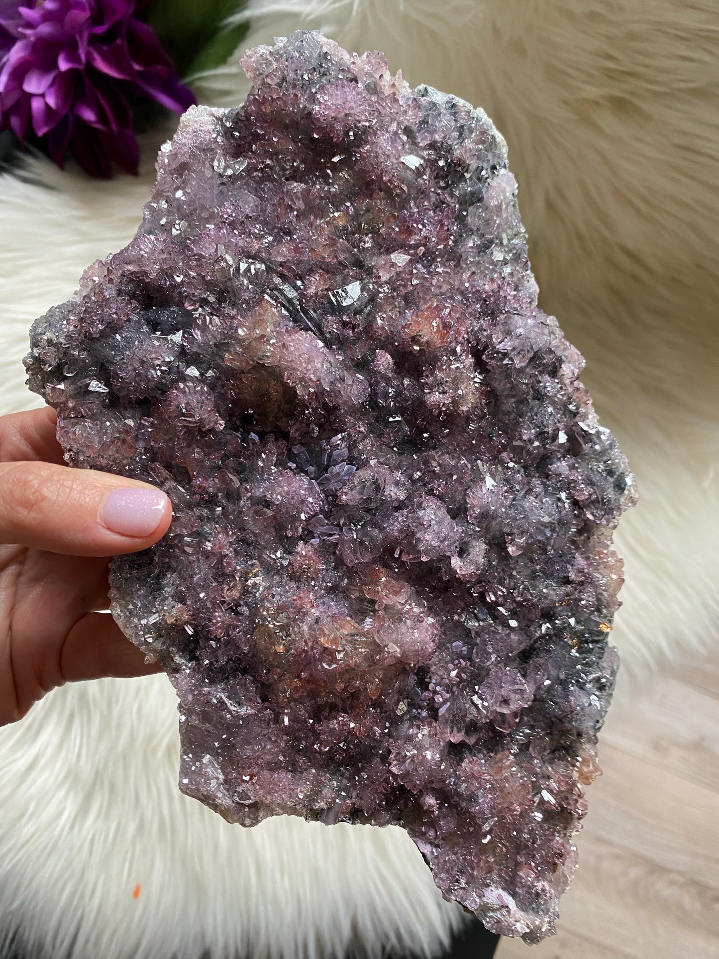 Natural Rainbow Amethyst Flower - The Healing Collective NY