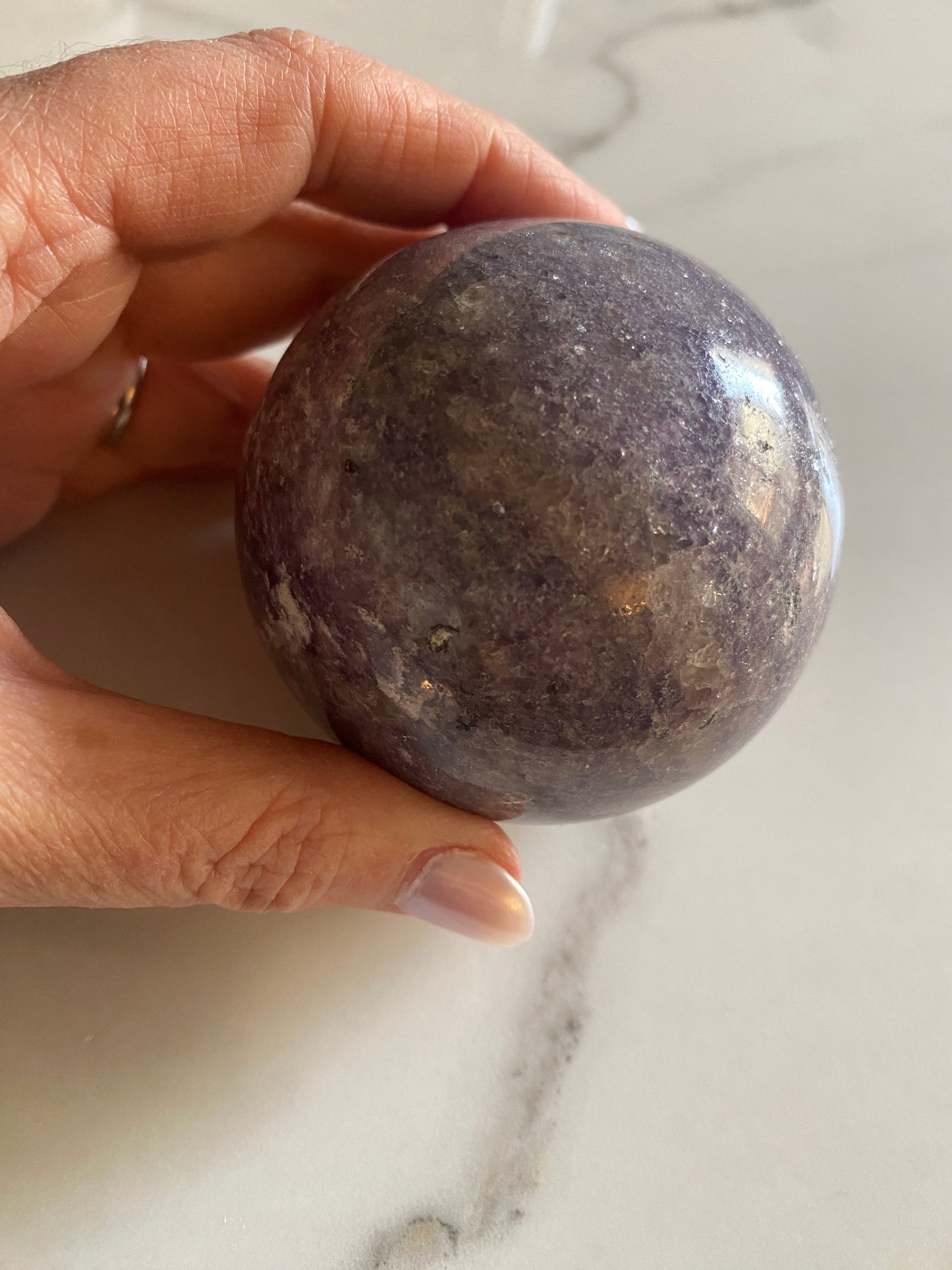 Lepidolite Sphere Polished Madagascar
