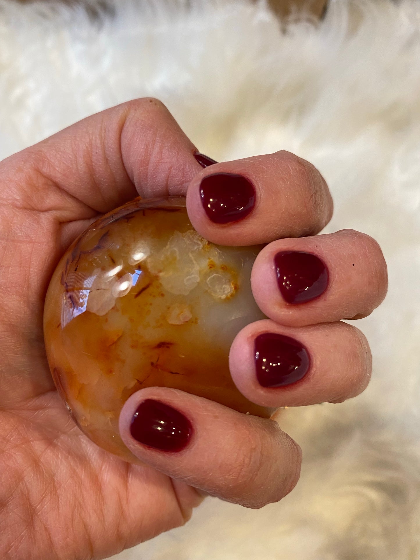Carnelian Palm Stone - The Healing Collective NY