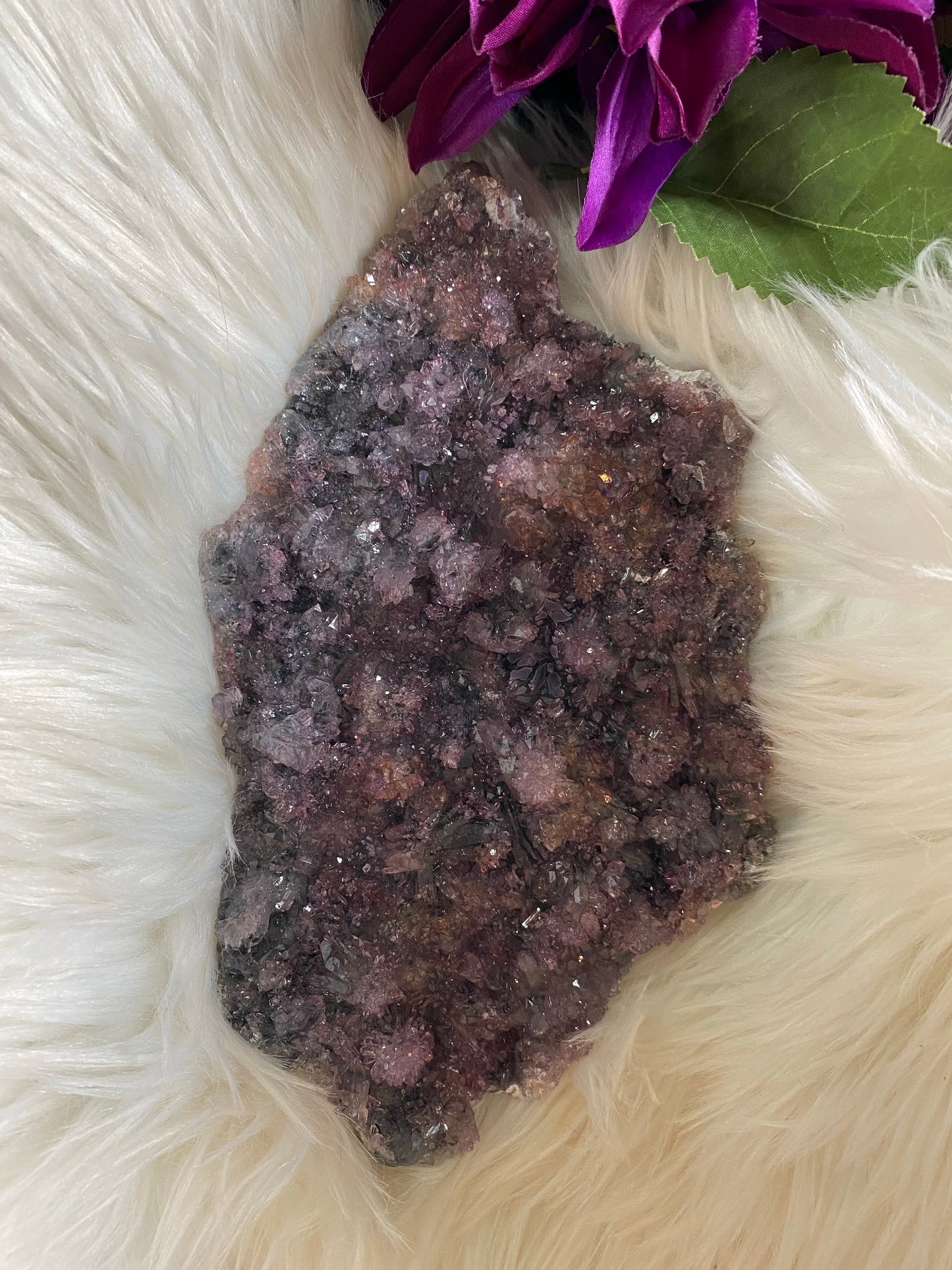 Natural Rainbow Amethyst Flower - The Healing Collective NY