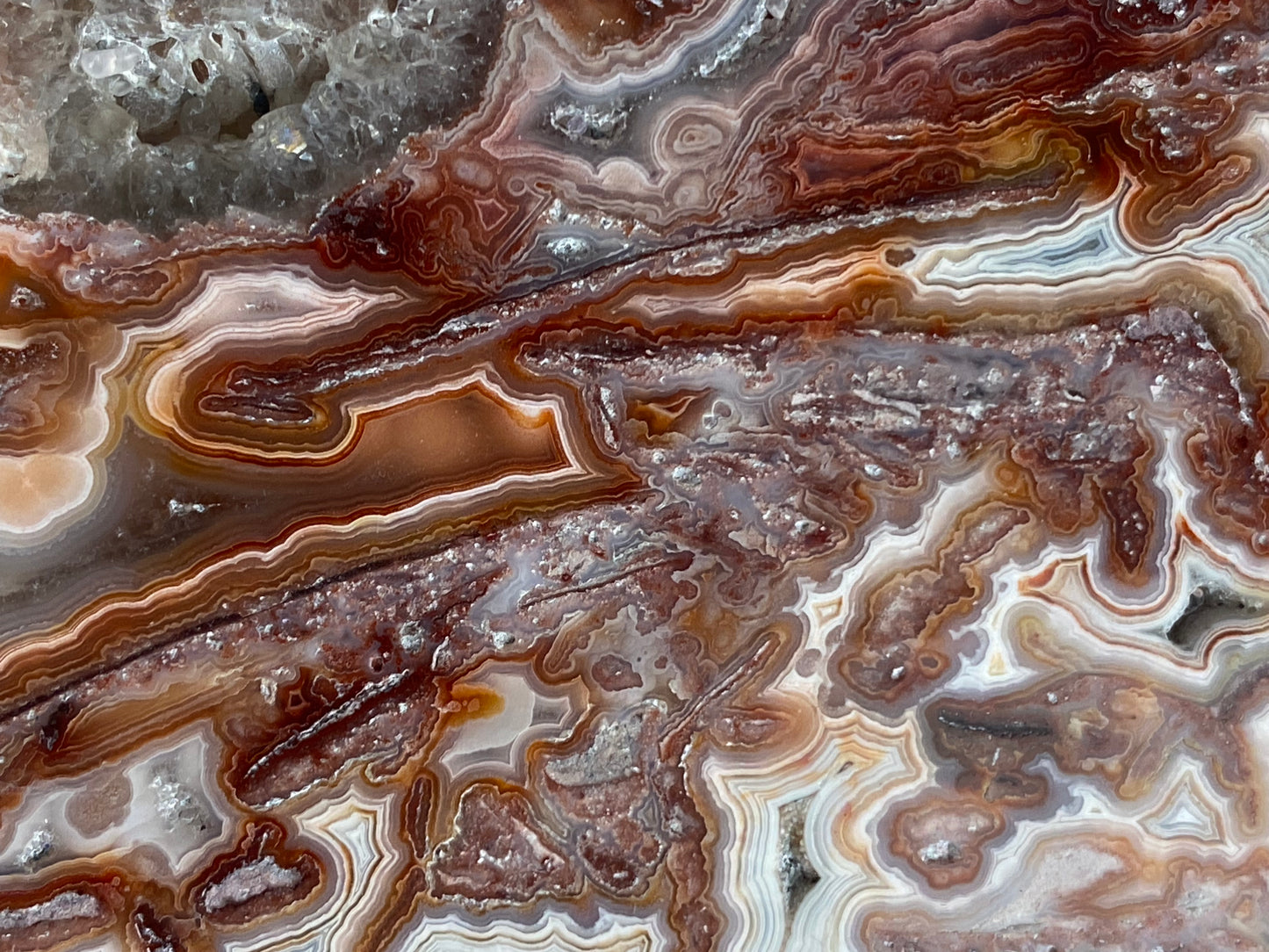 Crazy Lace / Mexican Druzy Agate Slab