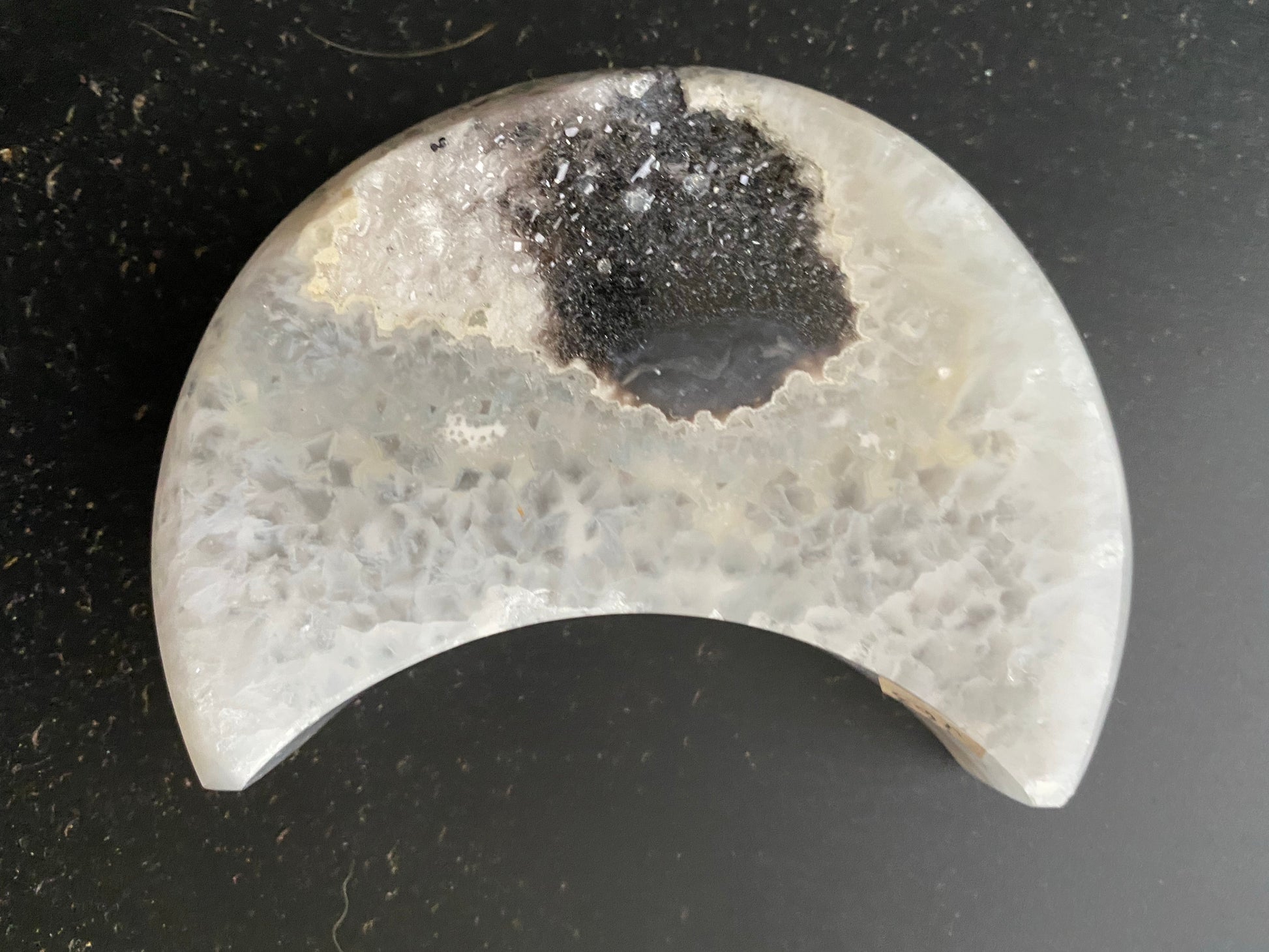 Druzy Agate Crescent Moons - The Healing Collective NY