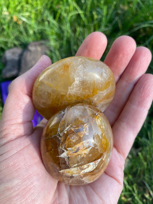 Golden Healer Palm Stone